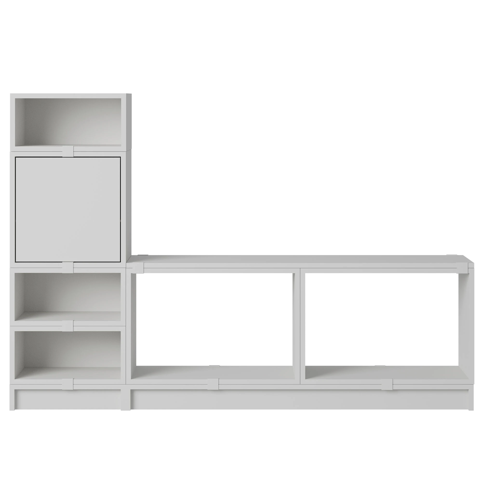 Muuto Stacked Configuration 1 Hallmöbel - Bokhyllor Pu-lackerad Mdf Grå