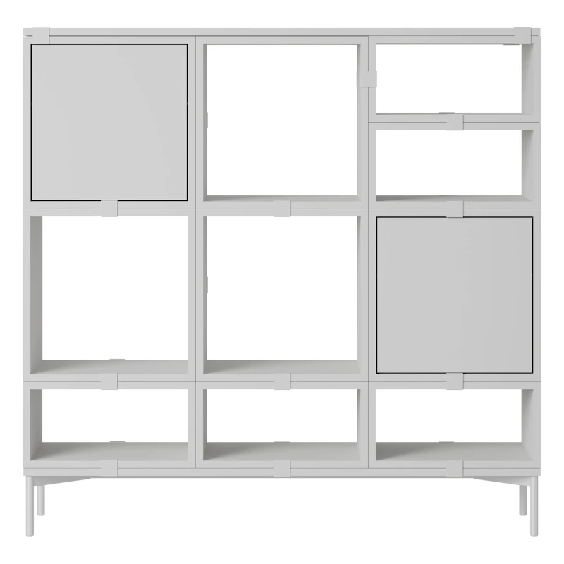 Stacked Configuration 3 Förvaring hylla, Grå