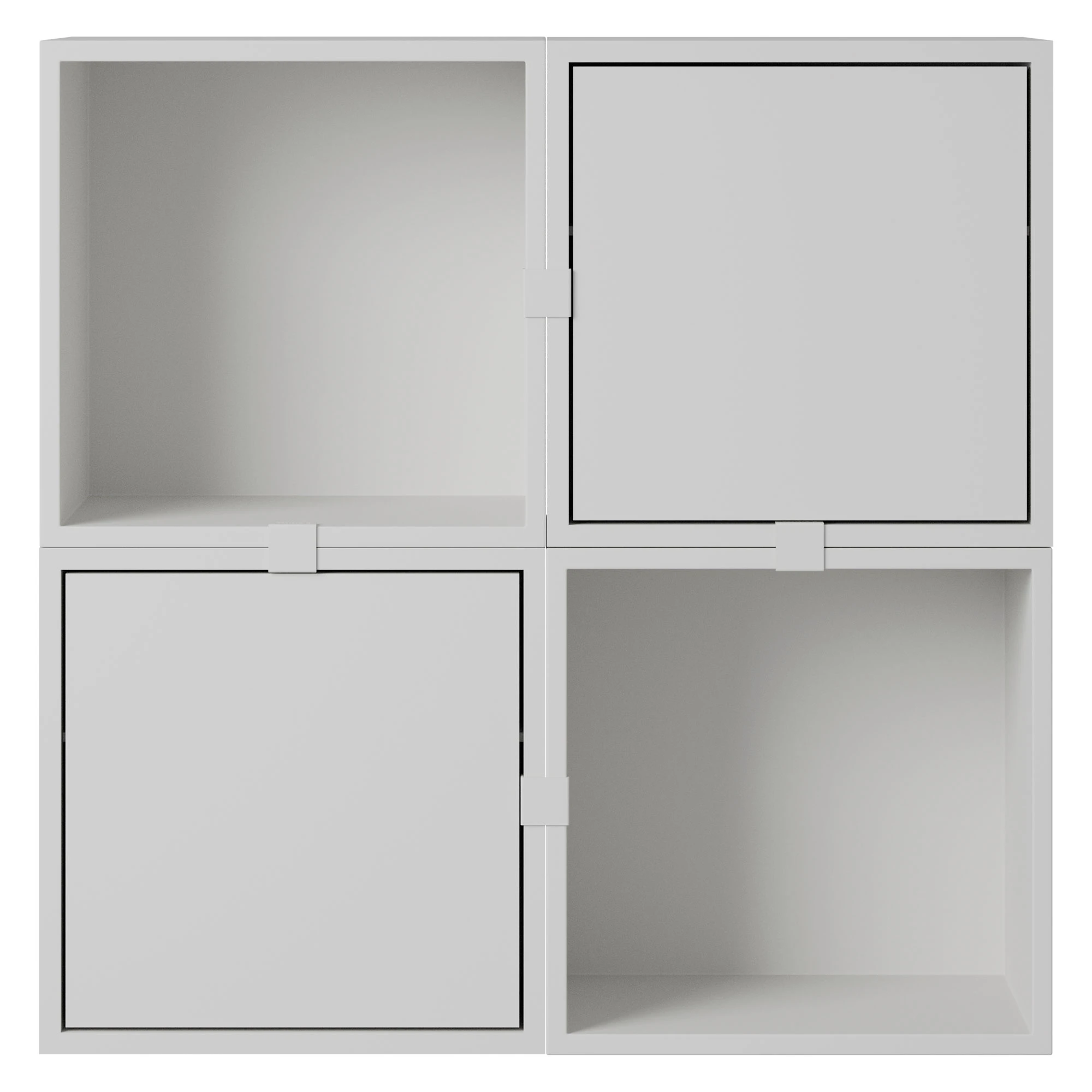 Muuto Stacked Configuration 4 Väggförvaring - Bokhyllor Pu-lackerad Mdf Grå
