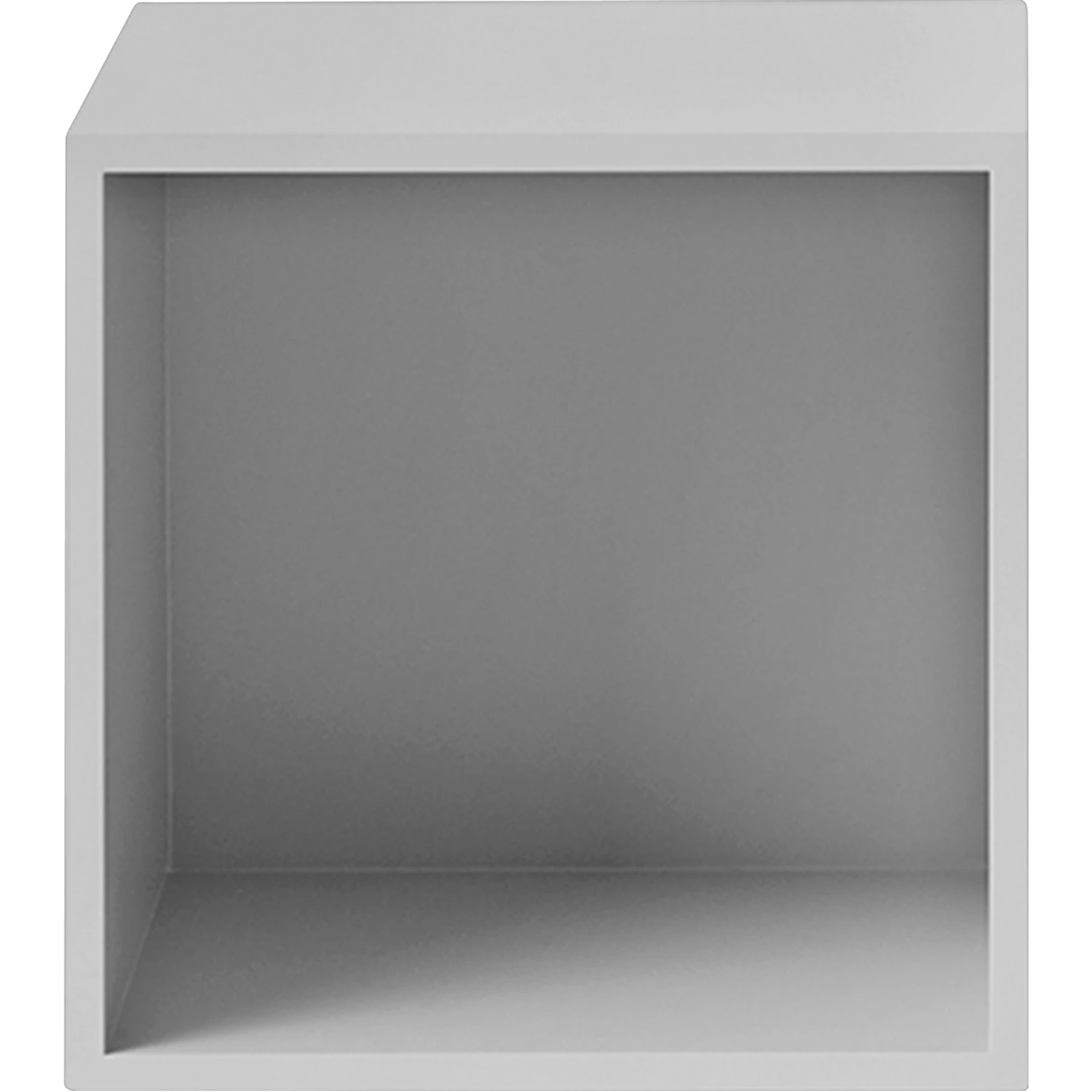 Muuto Stacked Hylla 2.0 Med Baksida Medium - Vägghyllor Pu-lackerad Mdf Ljusgrå