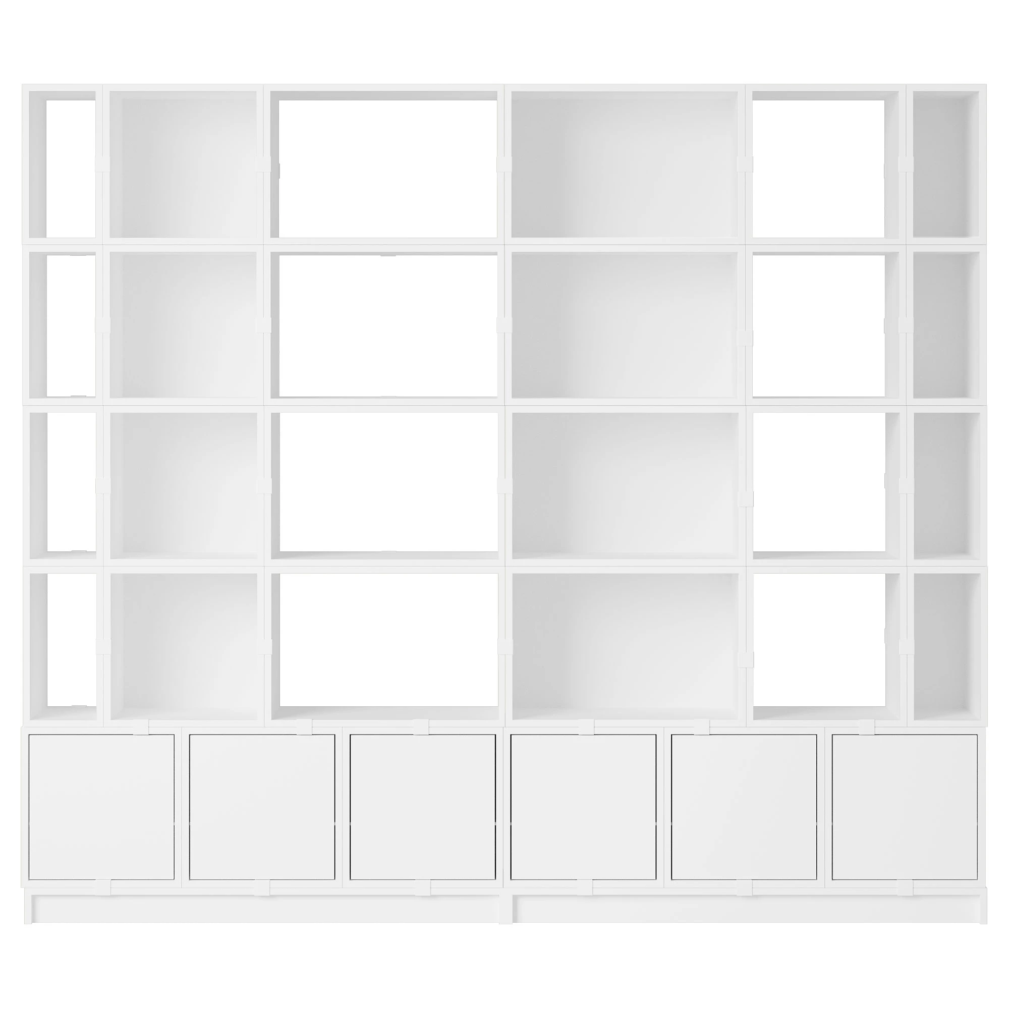 Muuto Stacked Configuration 1 Bokhylla - Bokhyllor Pu-lackerad Mdf Vit