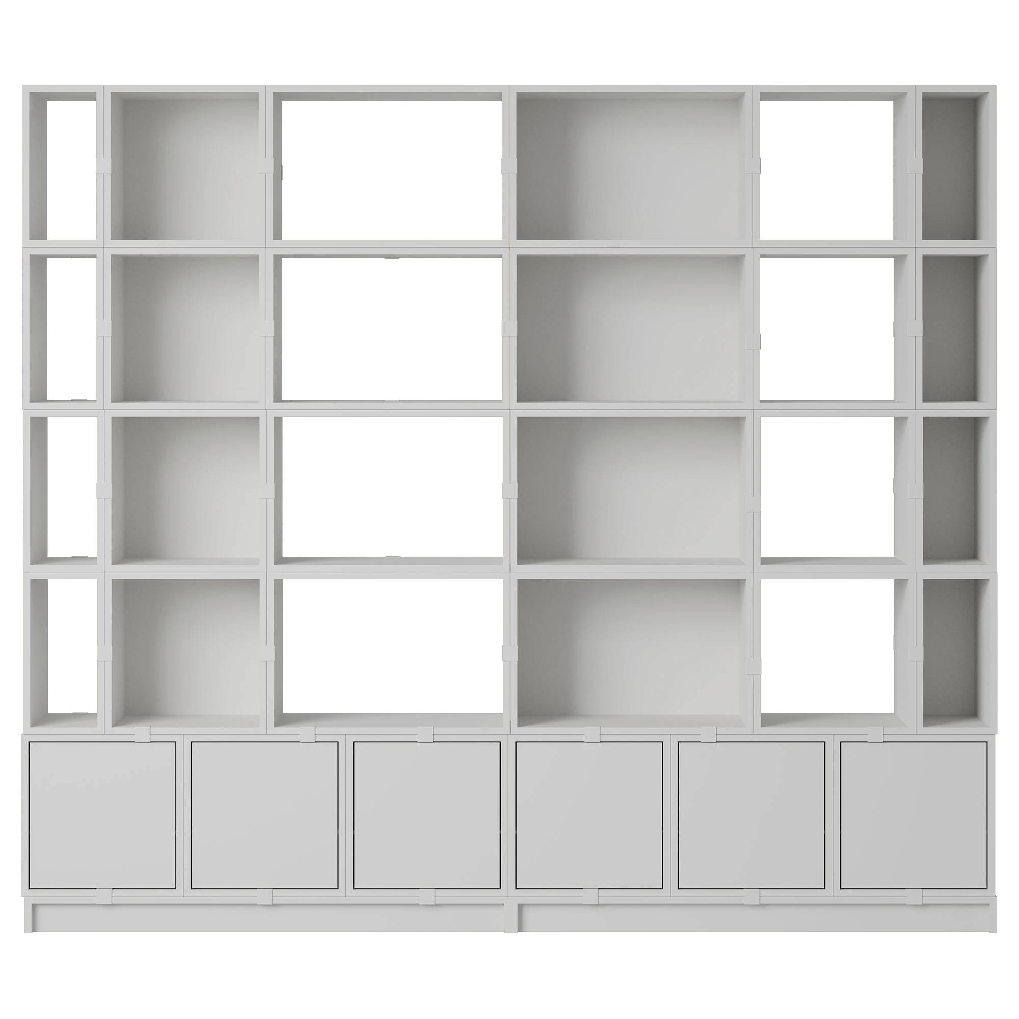 Muuto Stacked Configuration 1 Bokhylla - Bokhyllor Pu-lackerad Mdf Gr&aring;