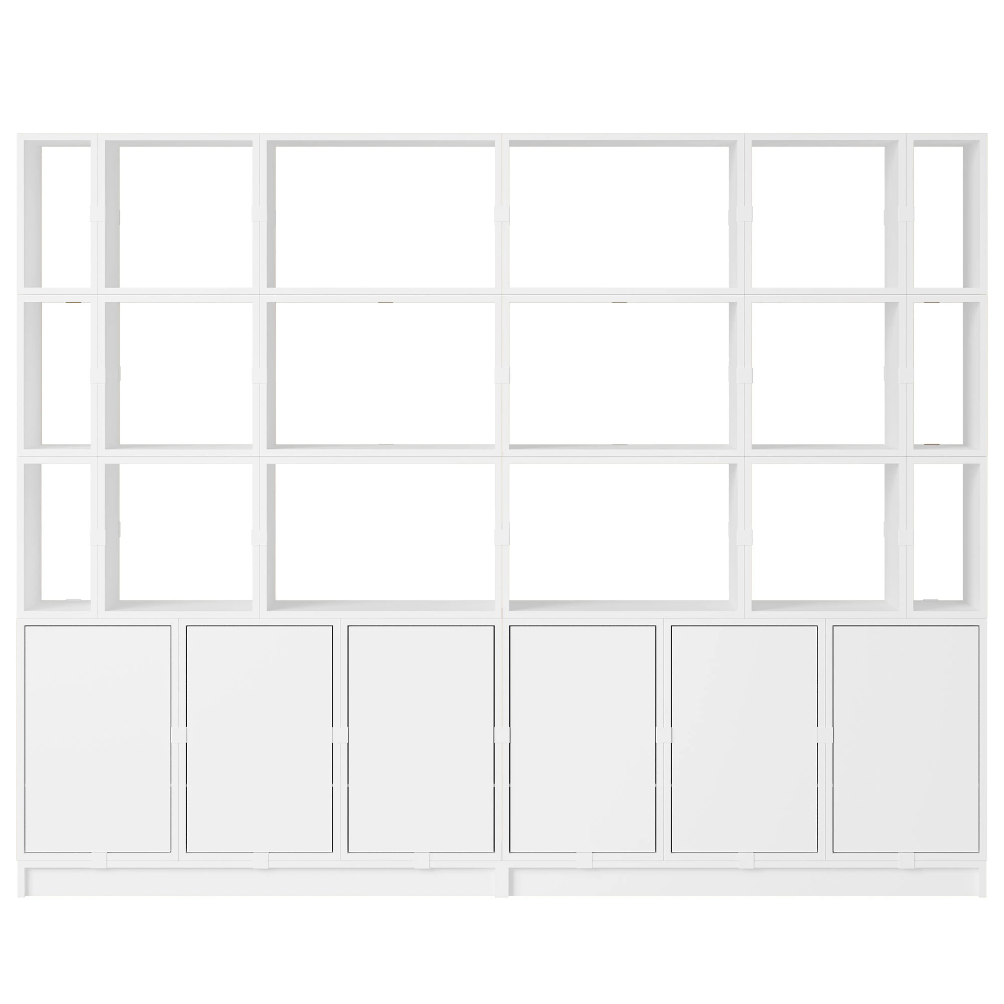 Muuto Stacked Configuration 2 Bokhylla - Bokhyllor Pu-lackerad Mdf Vit
