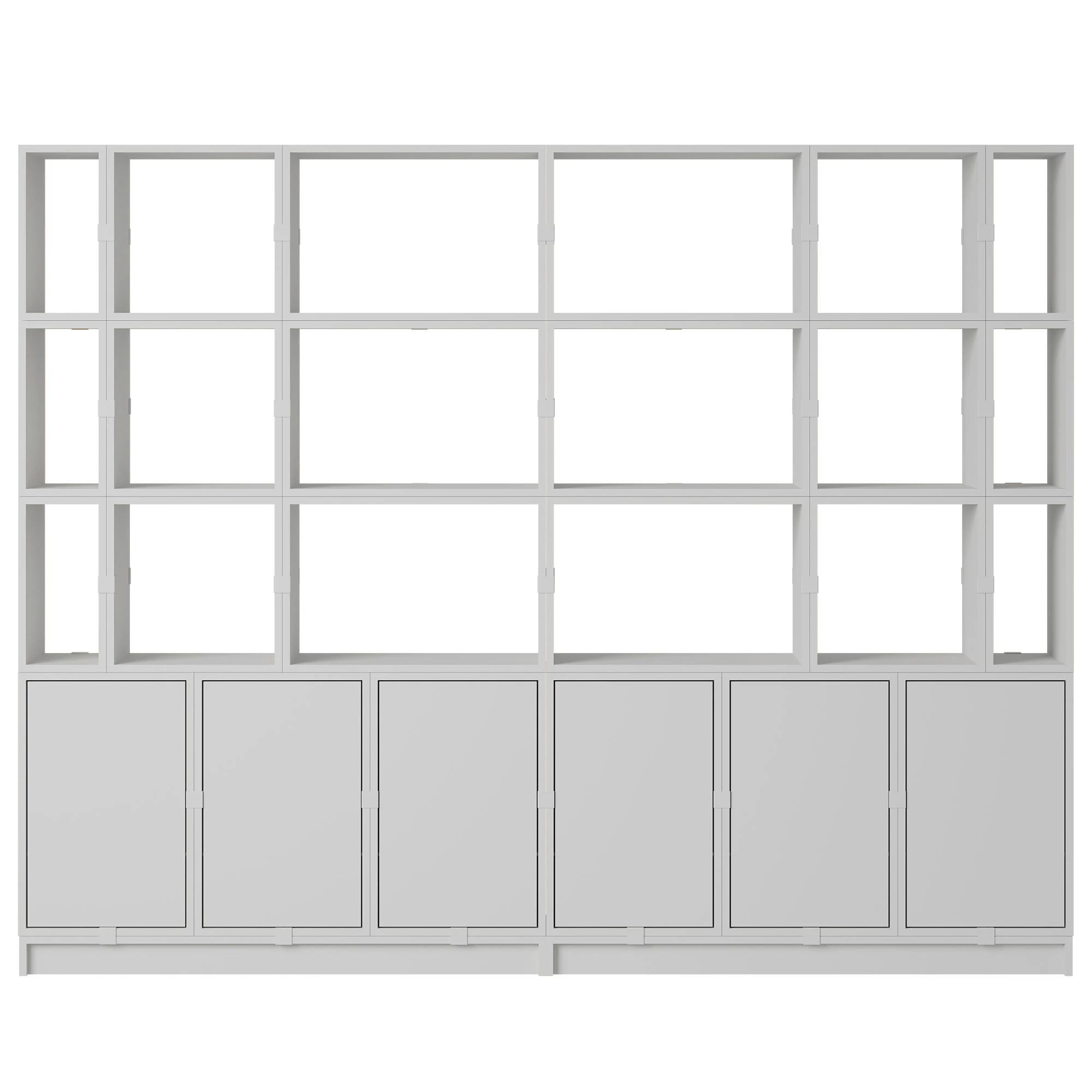 Muuto Stacked Configuration 2 Bokhylla - Bokhyllor Pu-lackerad Mdf Gr&aring;