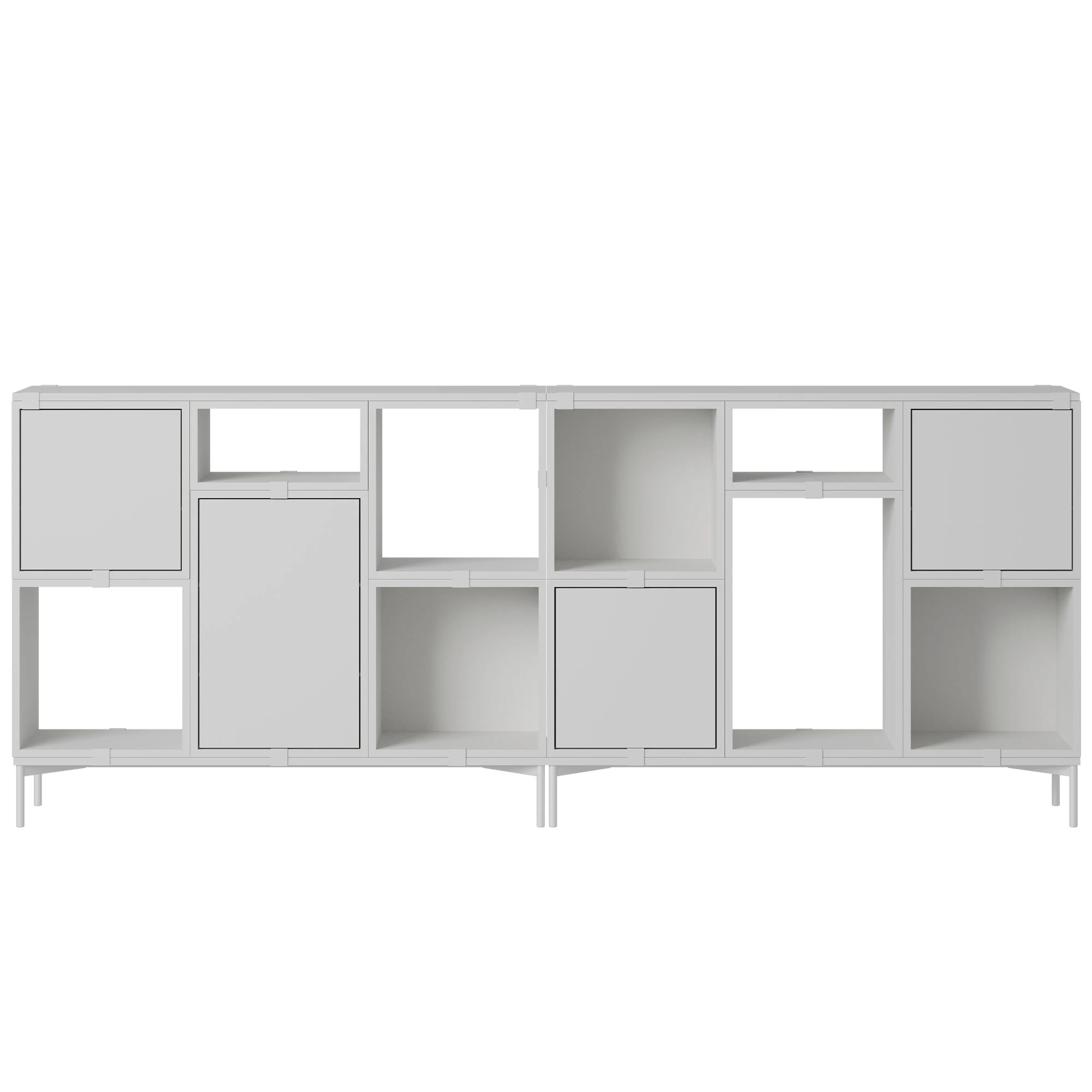 Muuto Stacked Configuration 3 Kontorshylla - Bokhyllor Pu-lackerad Mdf Grå