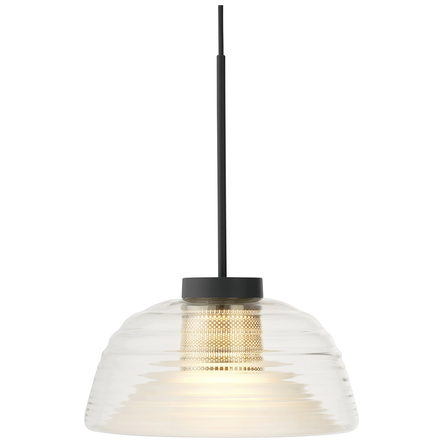 Muuto Two-layer Pendel - Pendellampor Munblåst Glas Svart