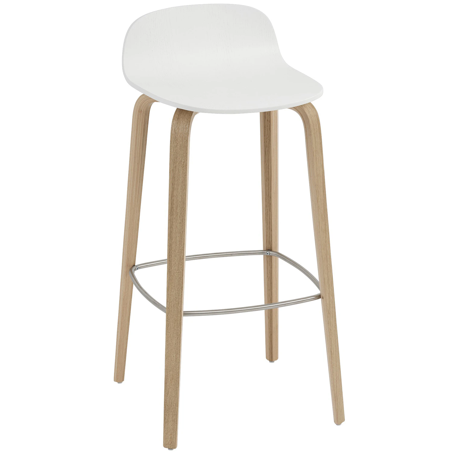 Muuto Visu Barstol 75 Cm / Ek - Barstolar Ekfan&eacute;r Vit