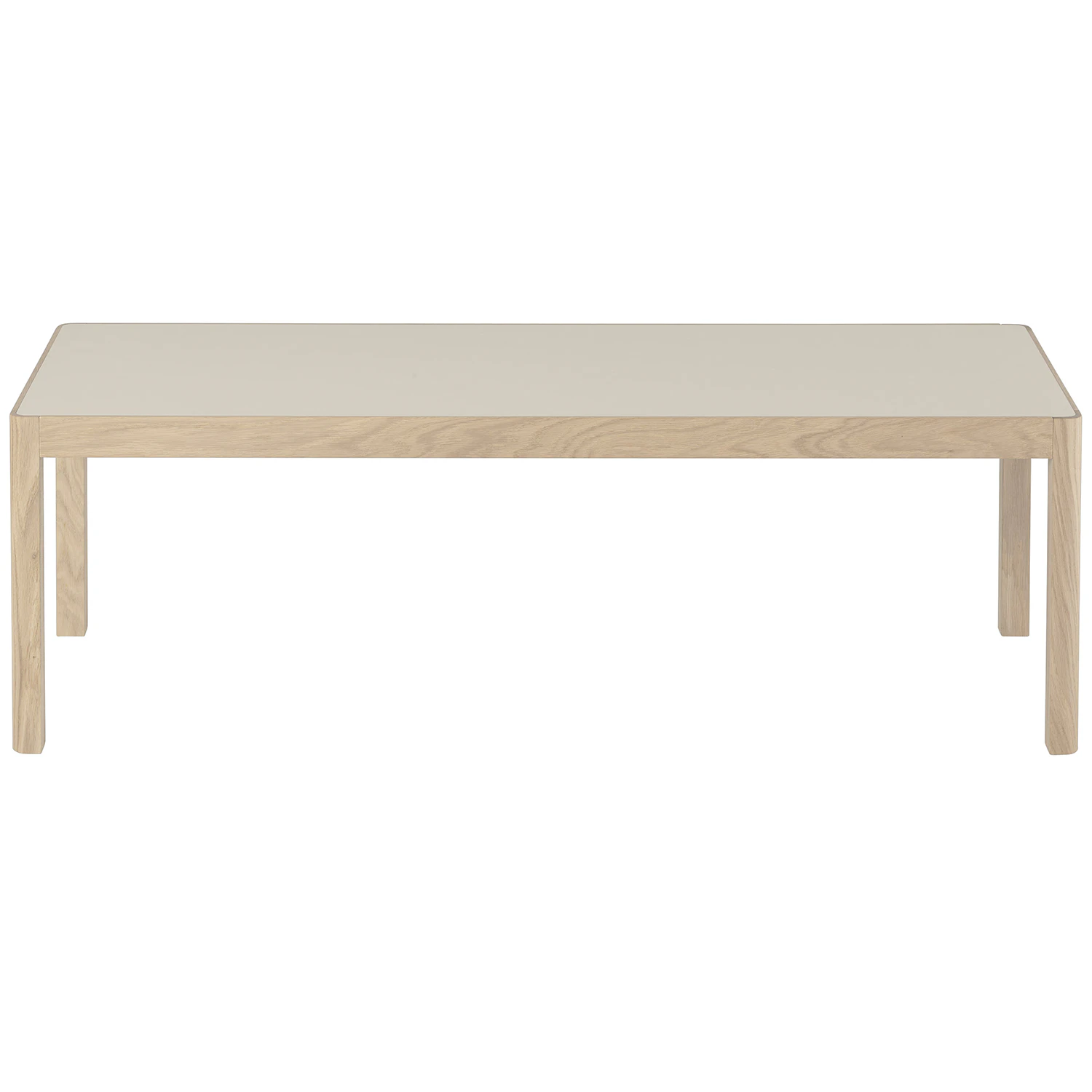 Muuto Workshop Soffbord 43x120 Cm Varmgr&aring; Linoleum / - Soffbord Ek