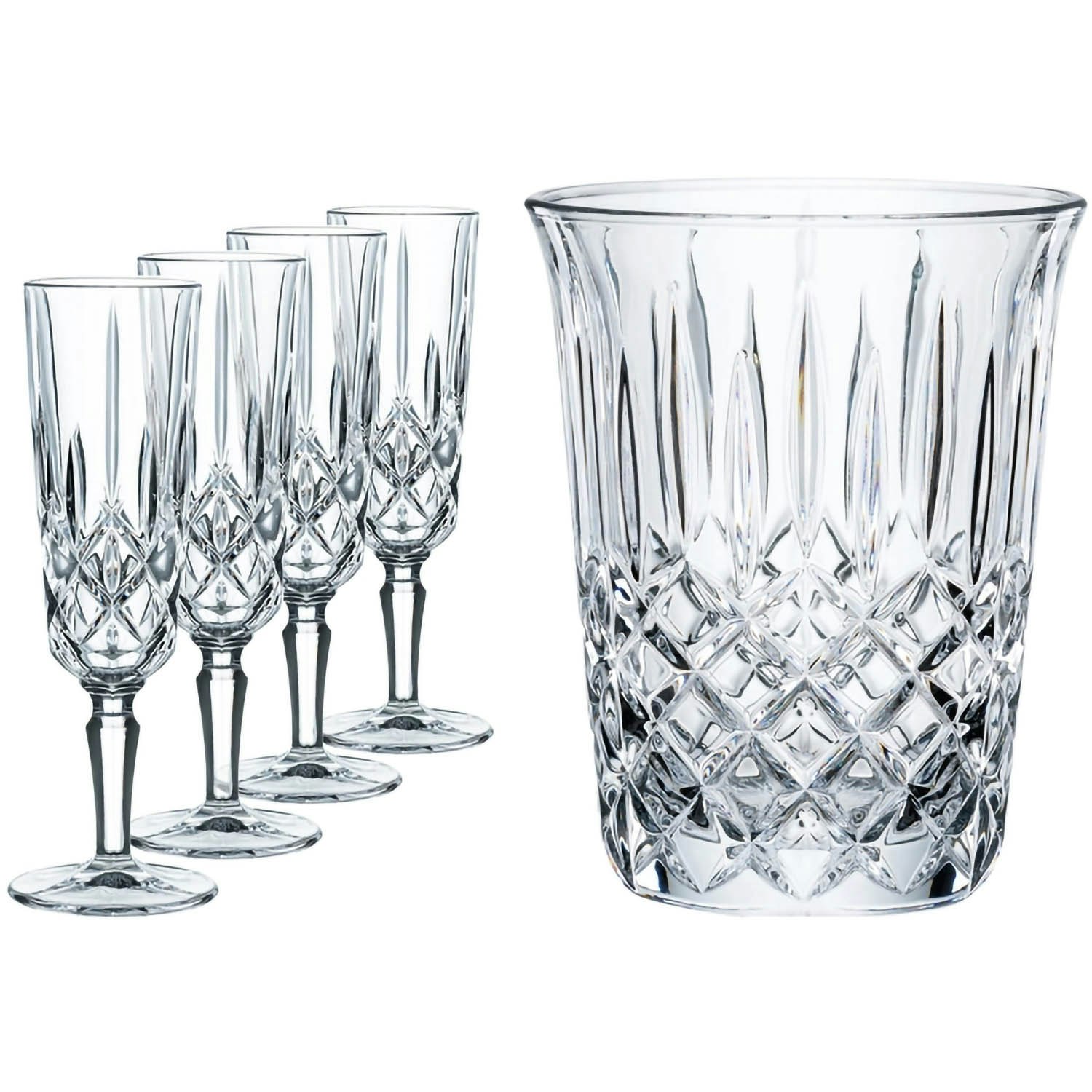 Nachtmann Noblesse Celebration Set 5 Delar - Champagneglas Kristallglas Klar