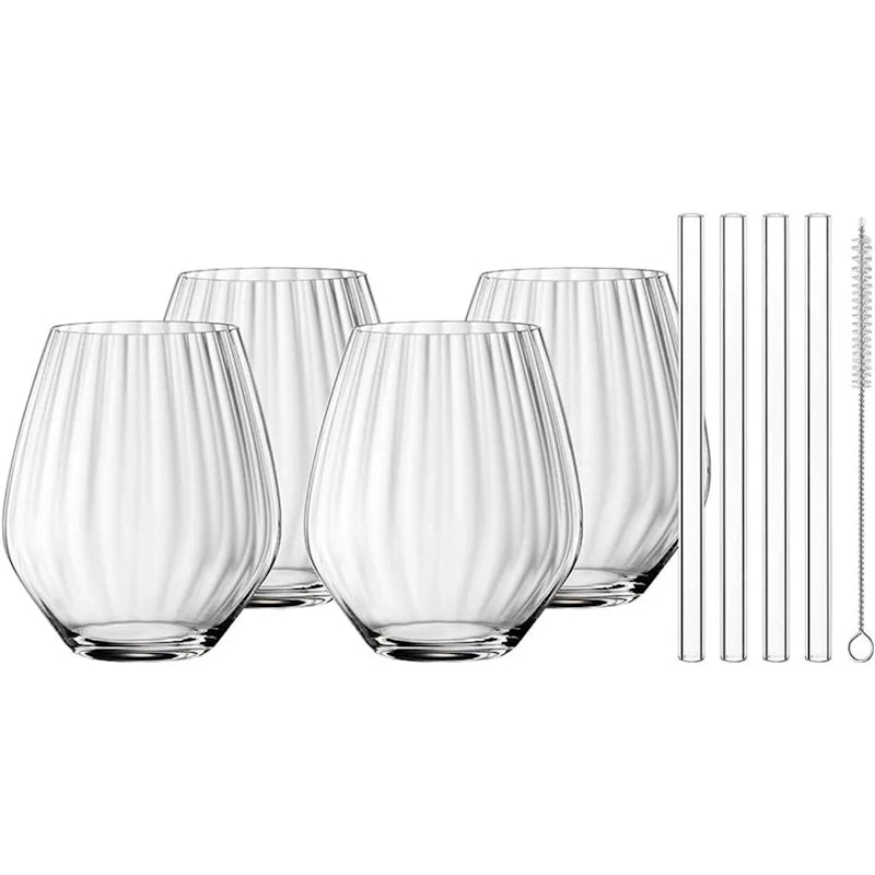 Taste Good Glas Med Sugrör 4-pack
