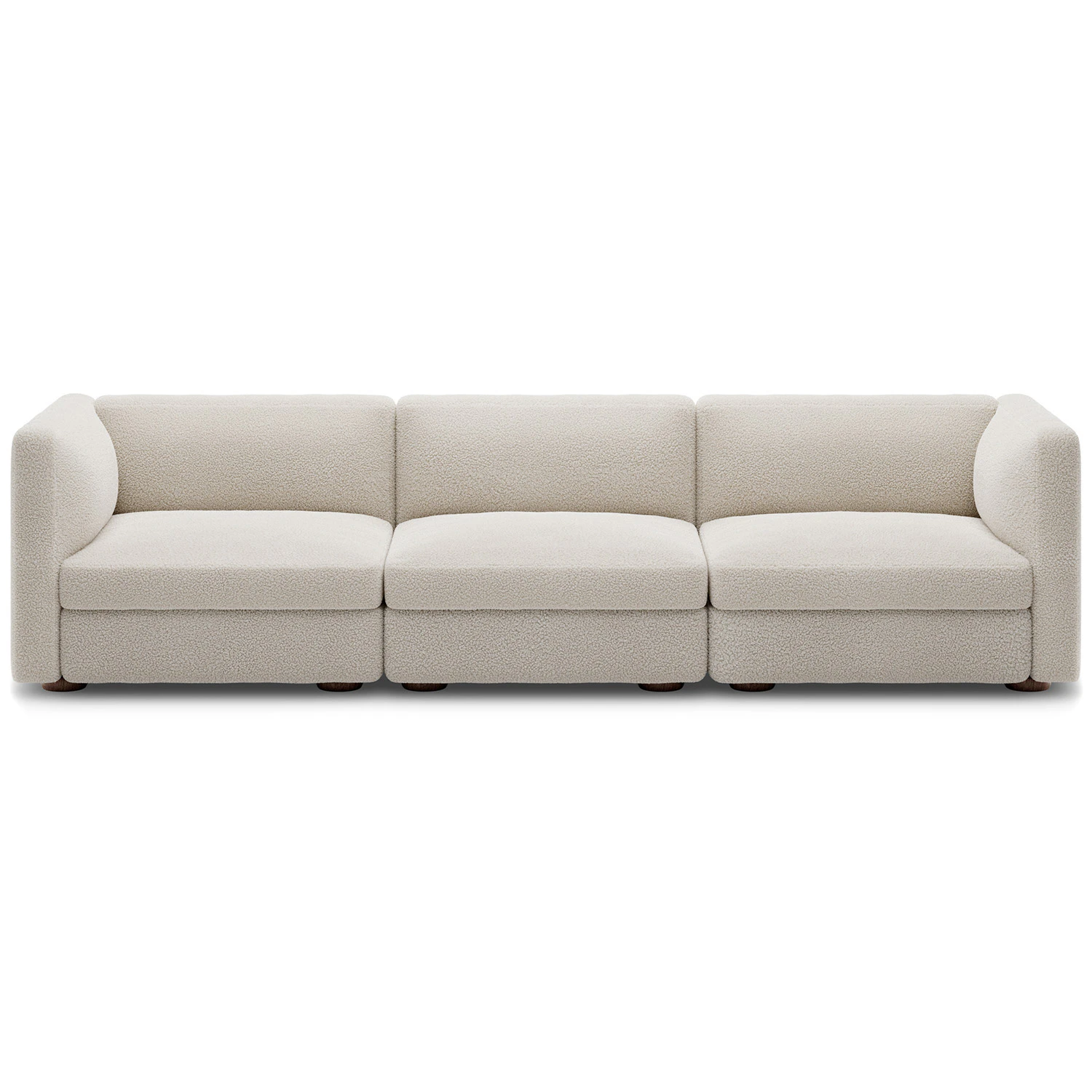 New Works Coda 3-sitssoffa Config 4 Drake - 3-sitssoffor Boucl&eacute; Spacedust