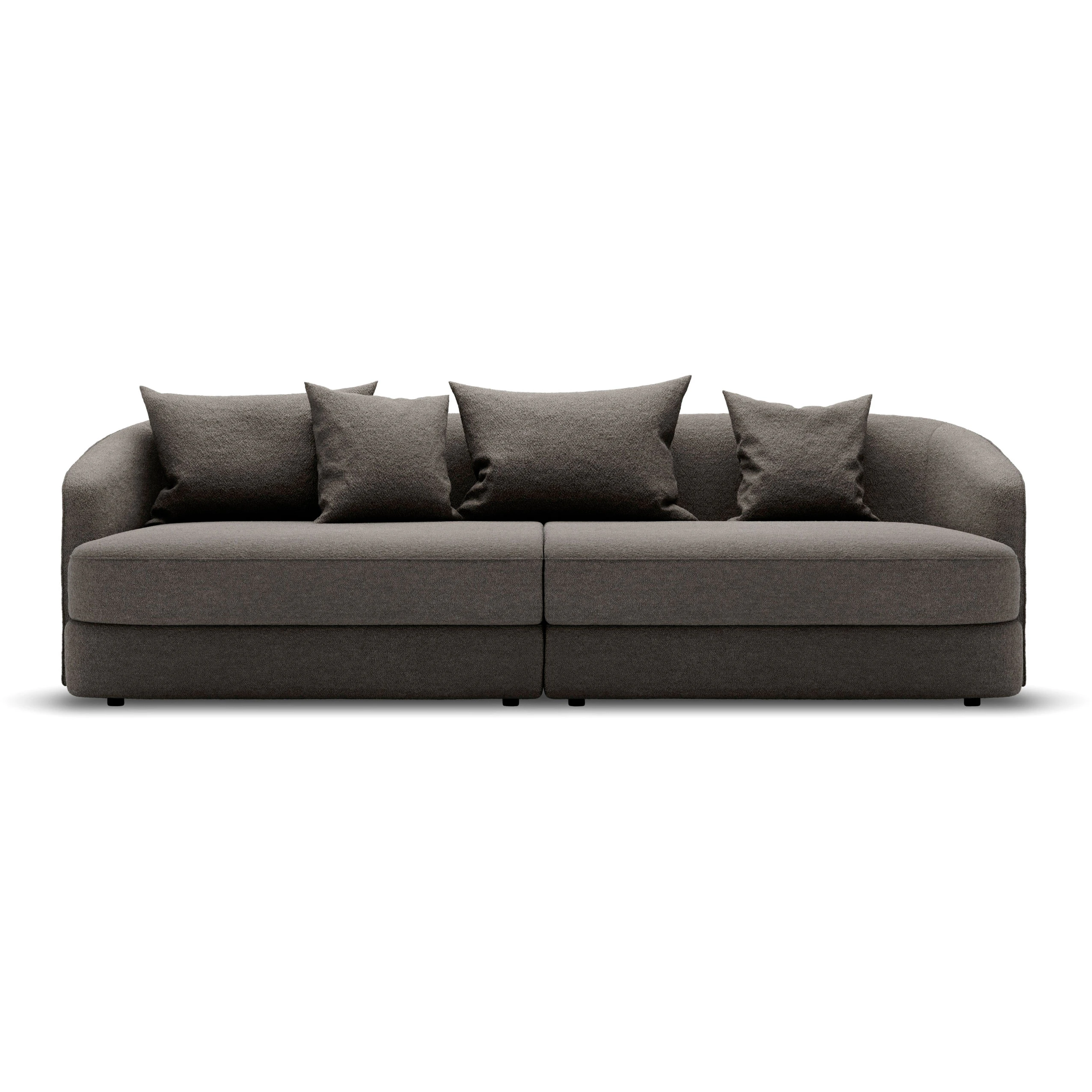New Works Covent Residential Sofa Nevotex Barnum - 3-sitssoffor Boucl&eacute; Dark Taupe