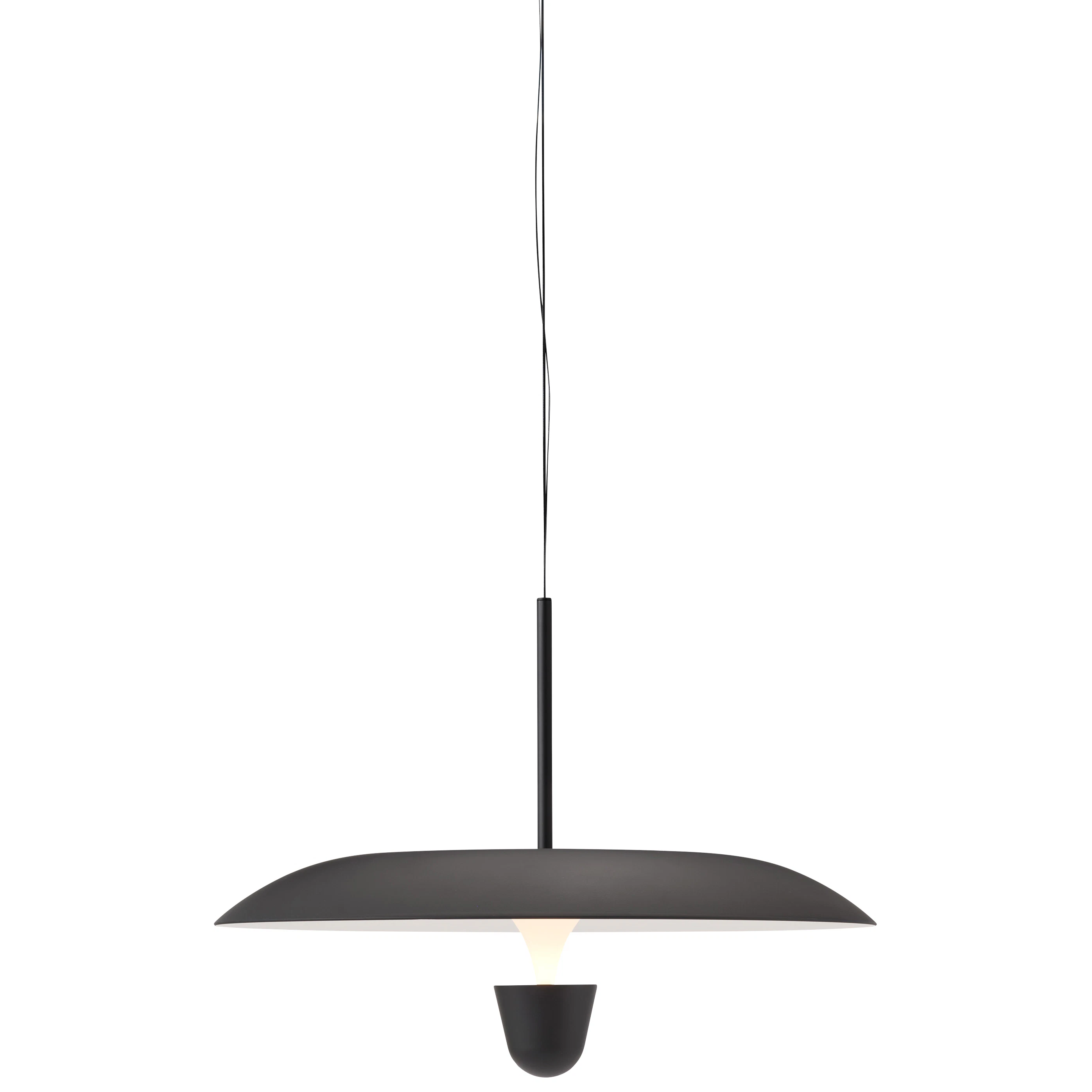 New Works Kantarell Pendel 55 Cm / Vit - Pendellampor Aluminium Svart