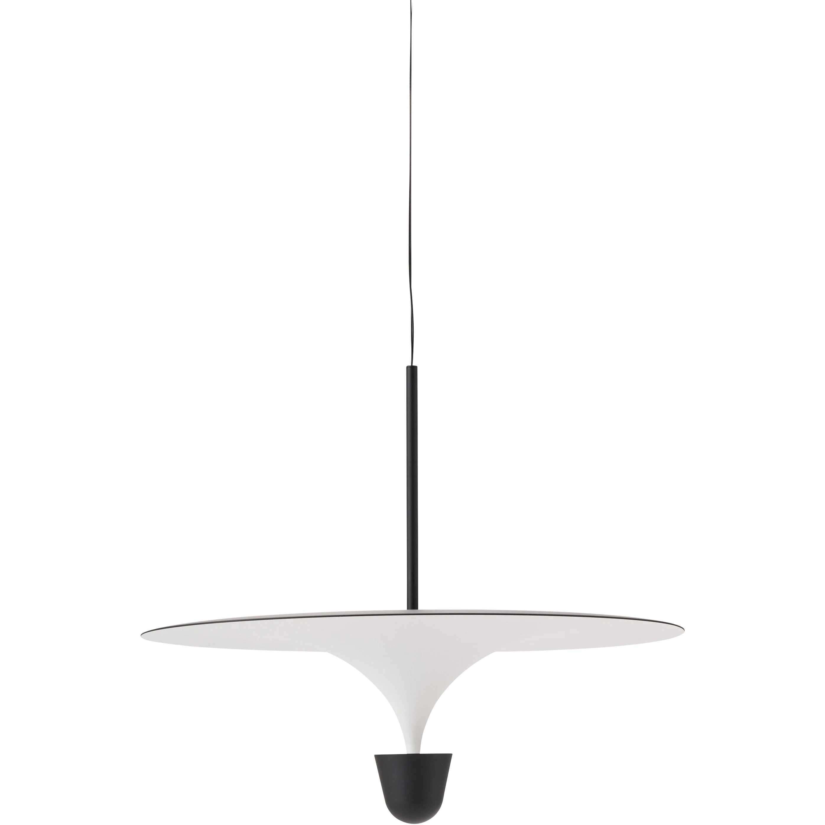 New Works Kantarell Pendel 60 Cm / Vit - Pendellampor Aluminium Svart