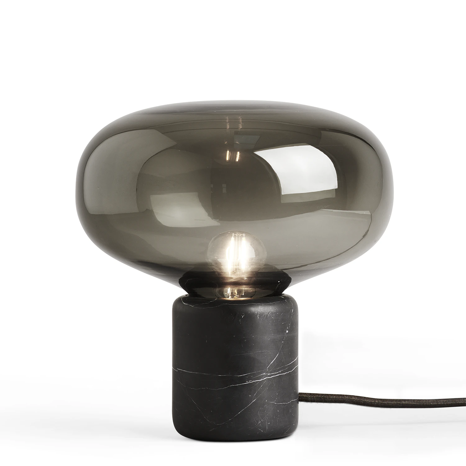 New Works Karl-johan Bordslampa - Bordslampor Glas Svart