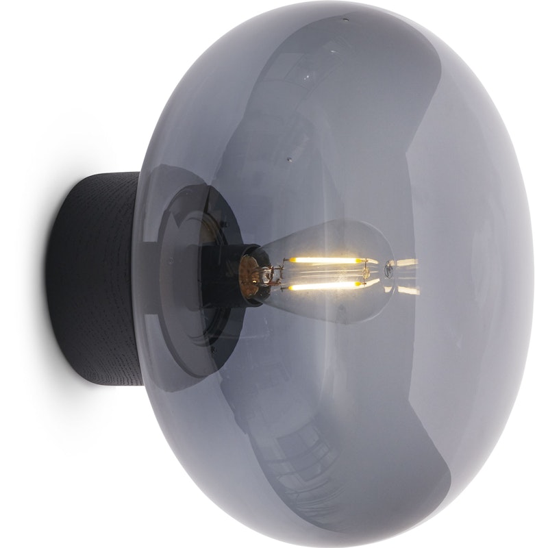 Karl-Johan Vägglampa, Svartbetsad Ek/Rökt Glas
