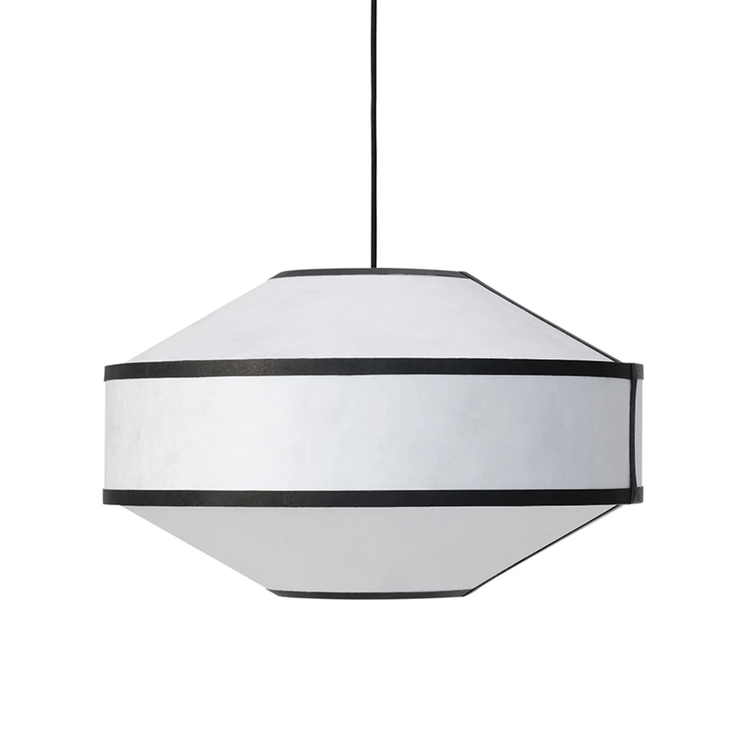 New Works Kite Pendel Vit / Ø55 Cm - Pendellampor Tyvek Svart