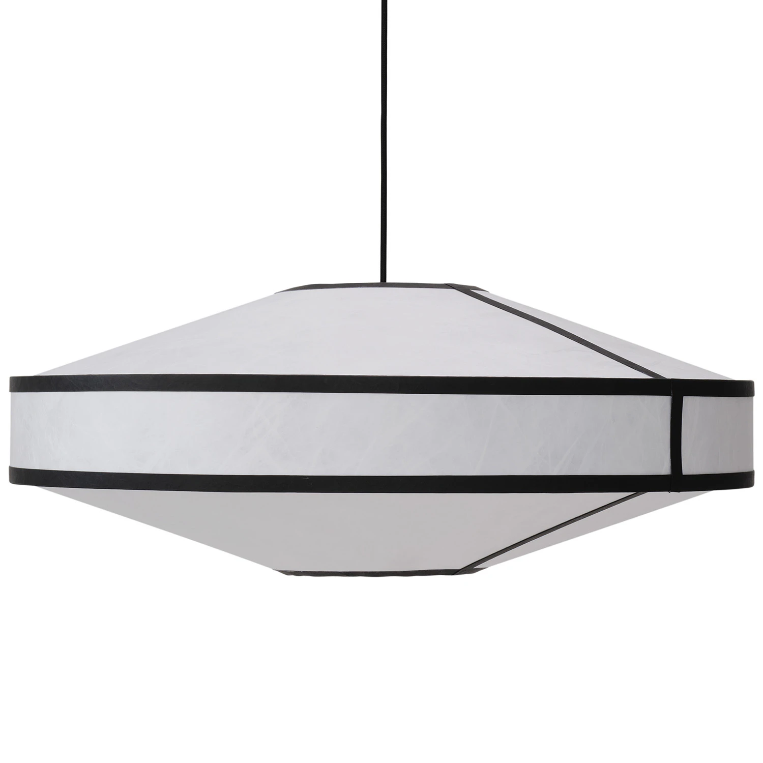 New Works Kite Pendel Vit / Ø75 Cm - Pendellampor Tyvek Svart