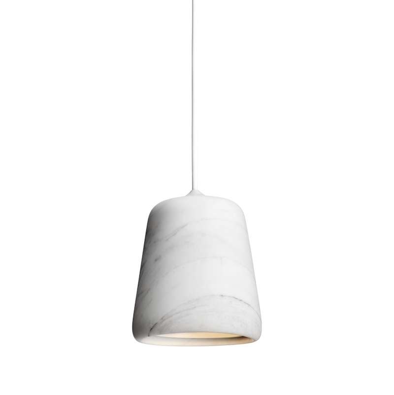 Material Pendellampa, Vit/Vit Marmor