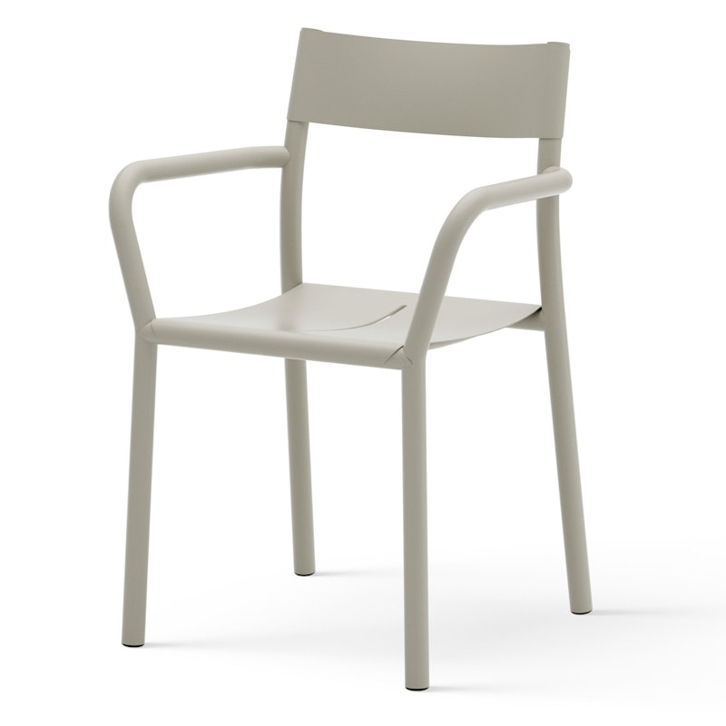 May Armchair, Outdoor, Steel, Light Grey