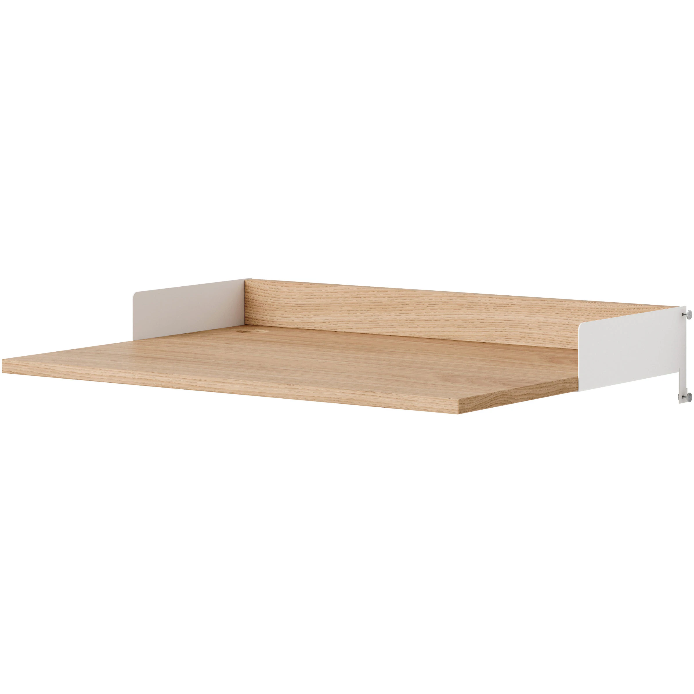 New Works Skrivbord Set Ek / - Modulära hyllsystem Fanér Vit