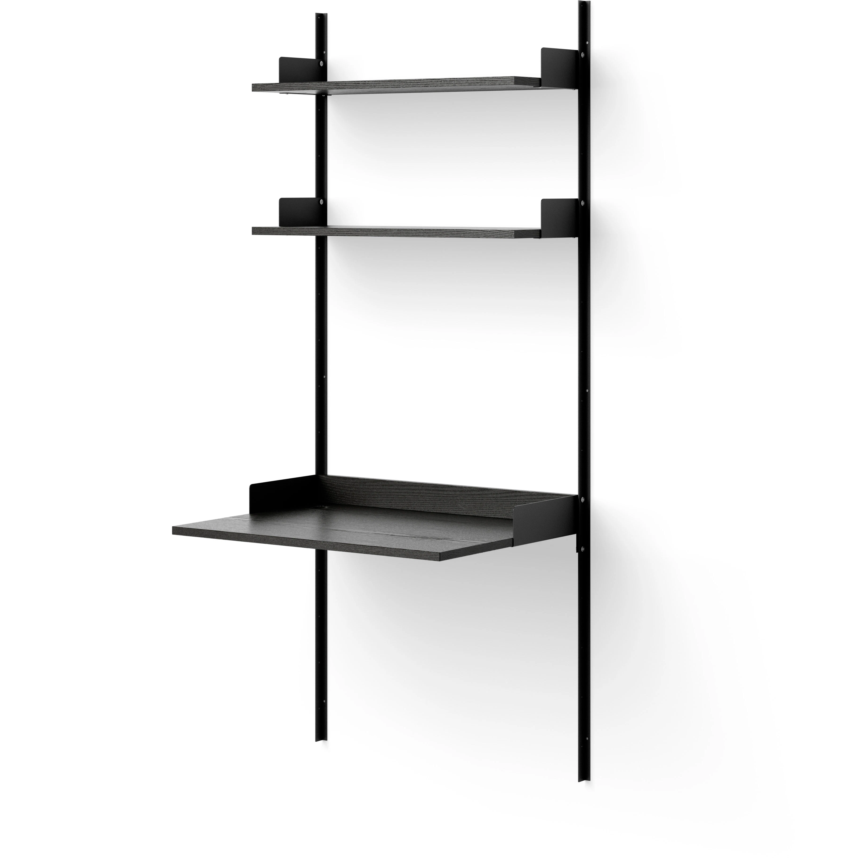 New Works Study Hylla / Ask - Modulära hyllsystem Fanér Svart
