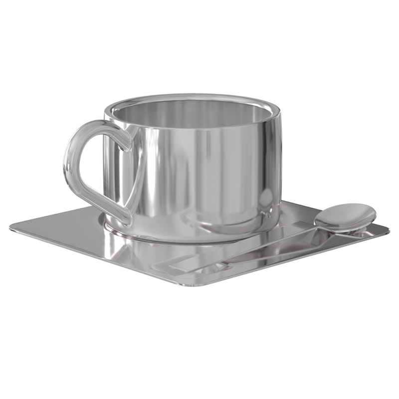Steel Cup Trio Kaffekopp, Rostfritt Stål