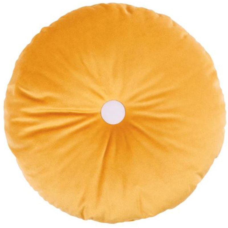 Eco-Velvet Kudde Ø35 cm, Yellow