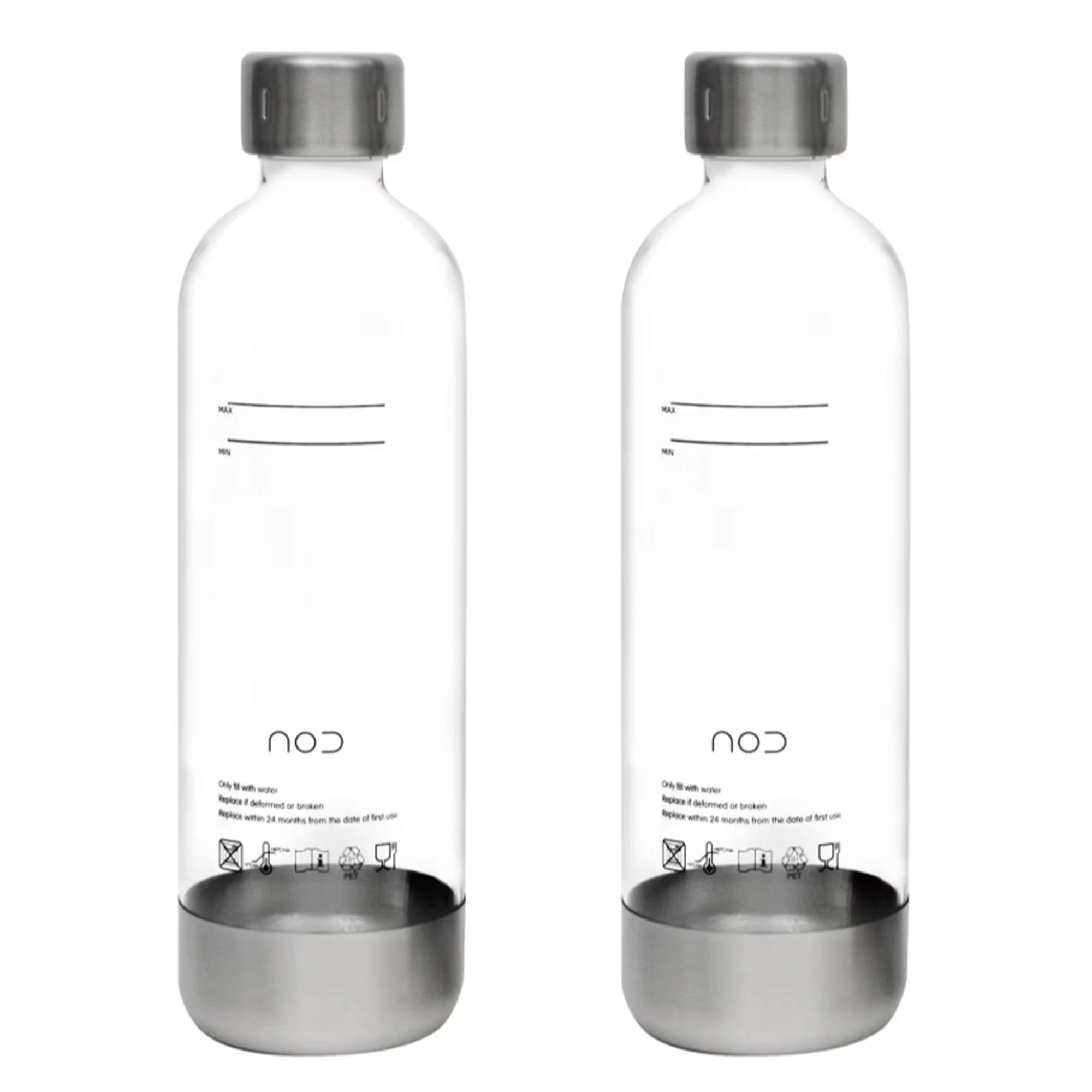 Nod Vattenflaska 100 Cl 2-pack - Vattenflaskor & Glasflaskor Plast Rostfritt St&aring;l