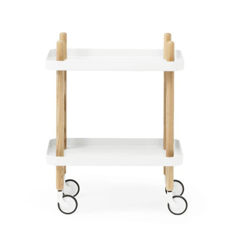 Normann Copenhagen Block Bord - Rullvagnar & Serveringsvagnar Ask Vit
