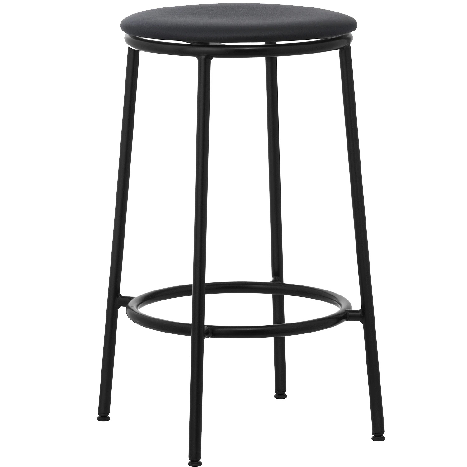 Normann Copenhagen Circa Barstol 65 Cm / Ultra Leather 41599 - Barstolar St&aring;l Svart L&auml;der