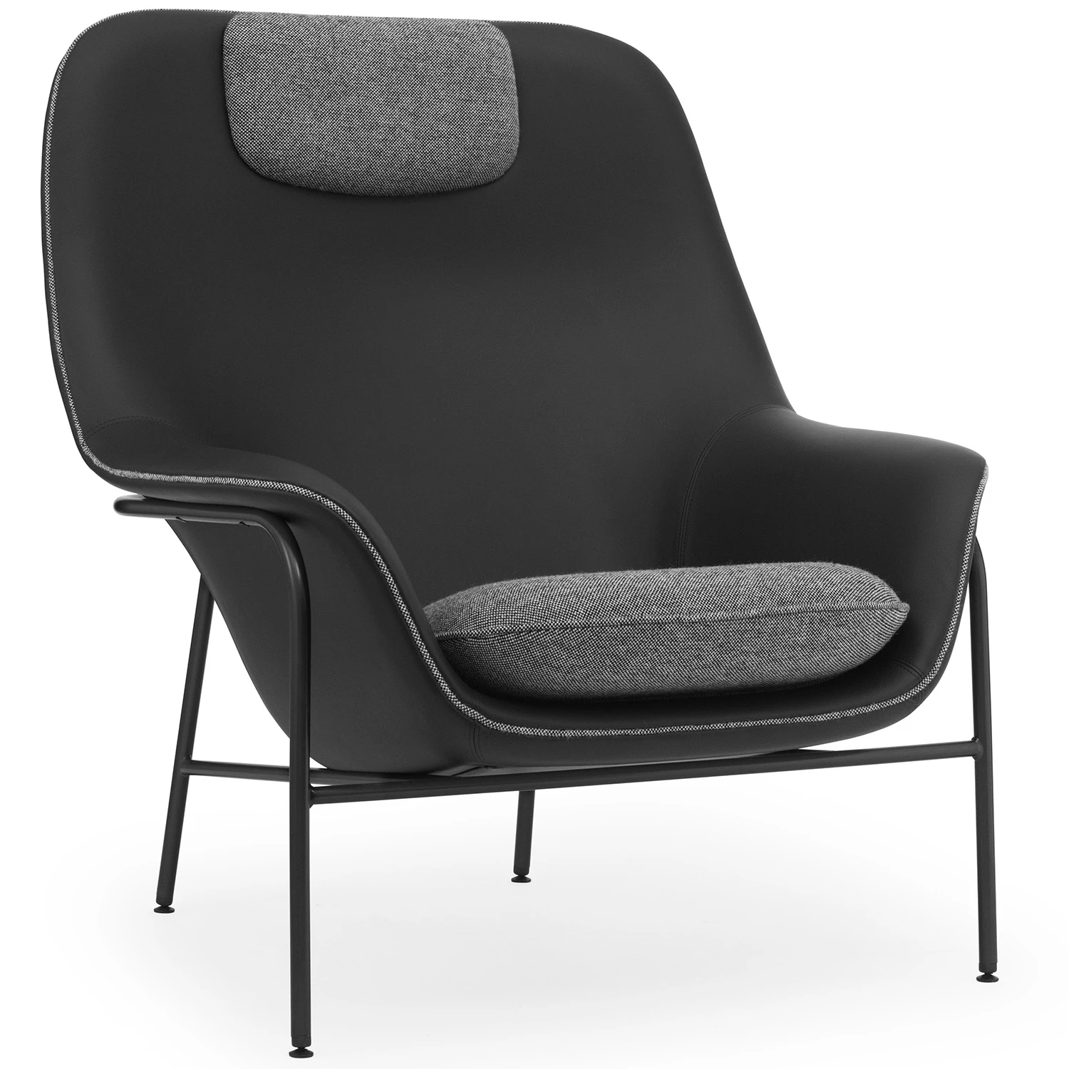 Normann Copenhagen Drape High F&aring;t&ouml;lj Ultra Leather 41599 / Hallingdal 166 / - L&auml;der Svart