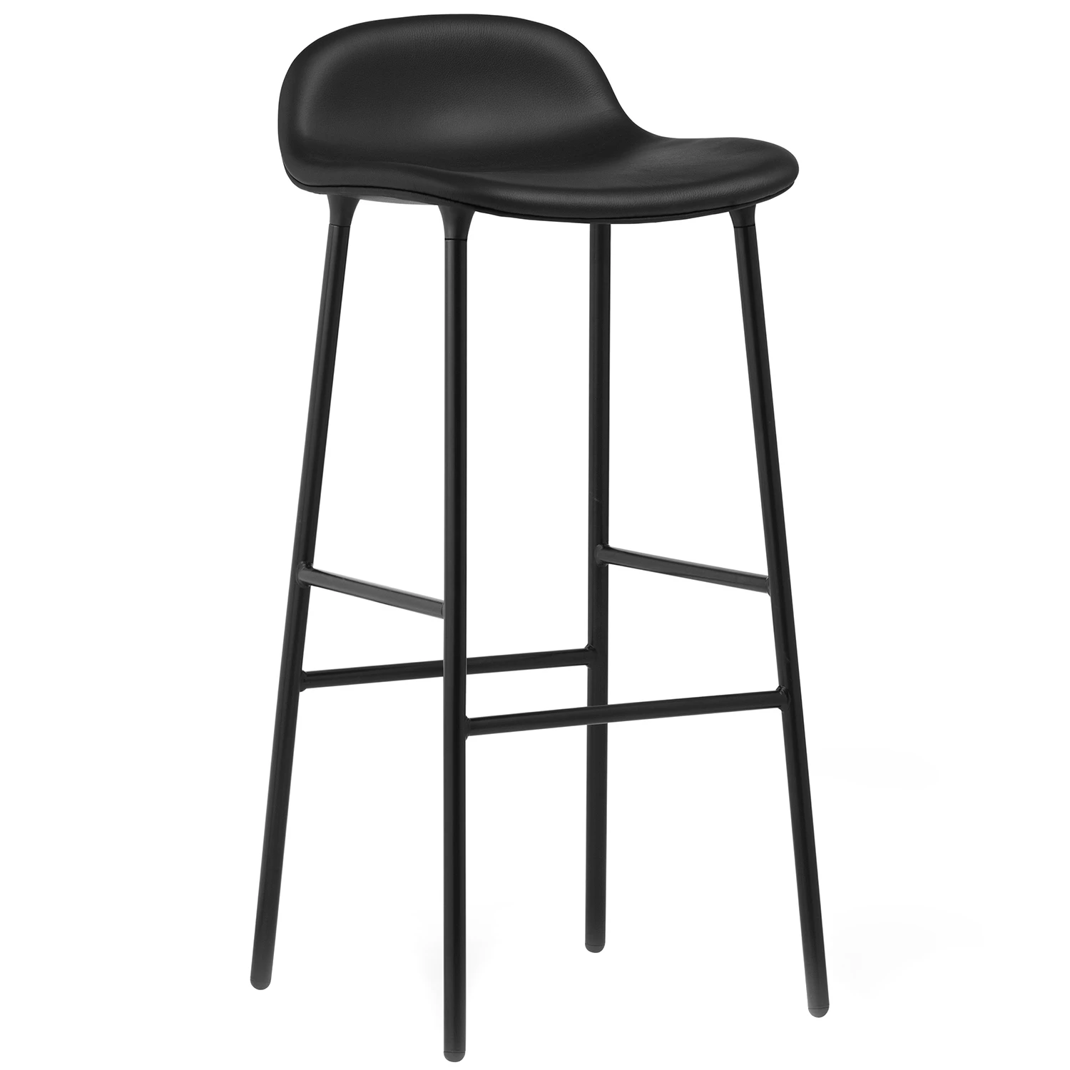 Normann Copenhagen Form Barstol 75 Cm L&auml;der / - Barstolar St&aring;l Svart
