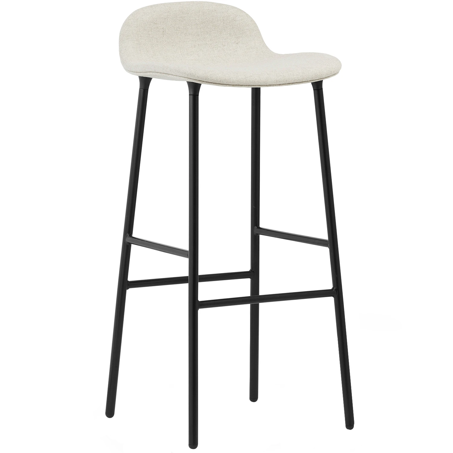 Normann Copenhagen Form Barstol 75 Cm L&auml;der / Svart - Barstolar St&aring;l Vit