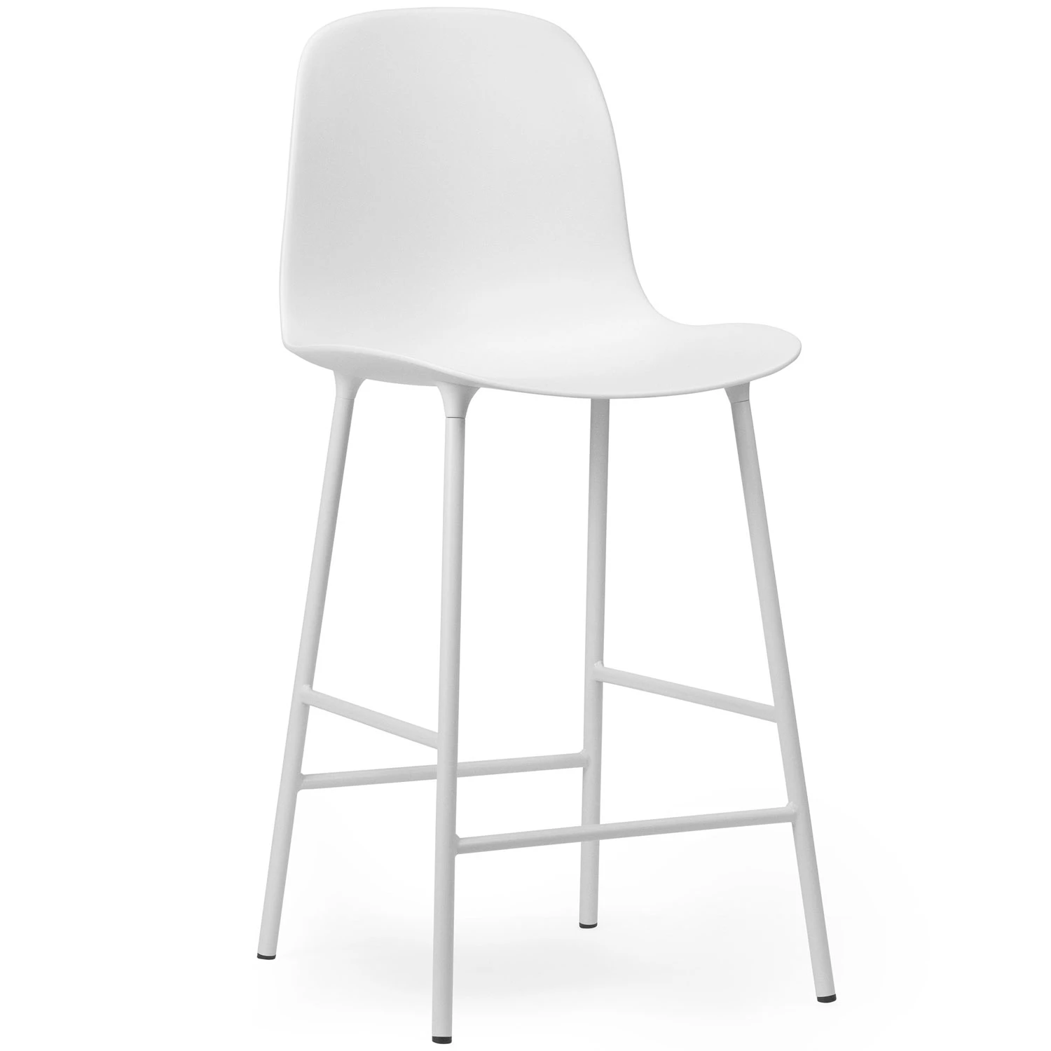 Normann Copenhagen Form Barstol H&ouml;g Rygg 65 Cm St&aring;l - Barstolar Vit
