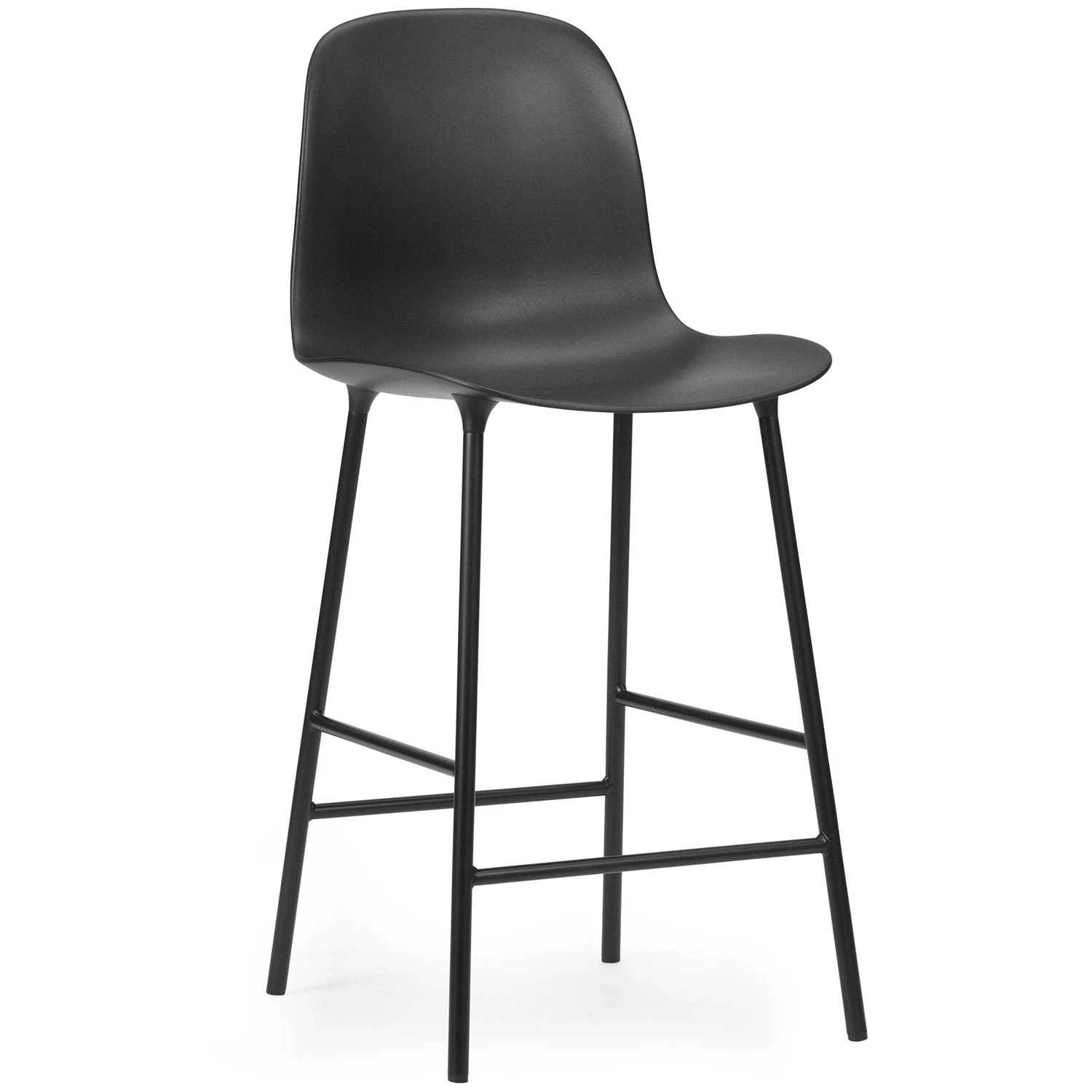 Normann Copenhagen Form Barstol H&ouml;g Rygg 65 Cm St&aring;l - Barstolar Svart