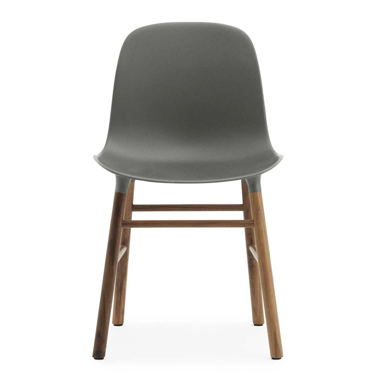Form Chair Valnötsben, Grå