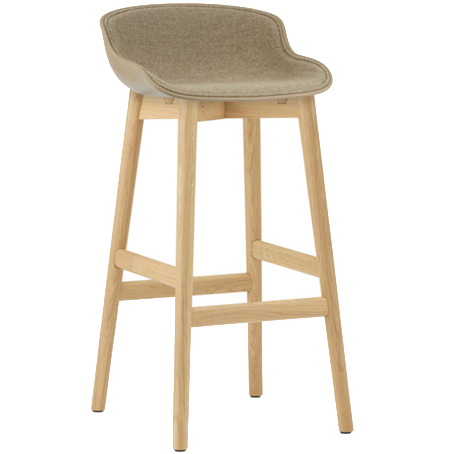 Normann Copenhagen Hyg Barstol 75 Cm Kl&auml;dd Framsida / Ek - Barstolar Nyull Sand