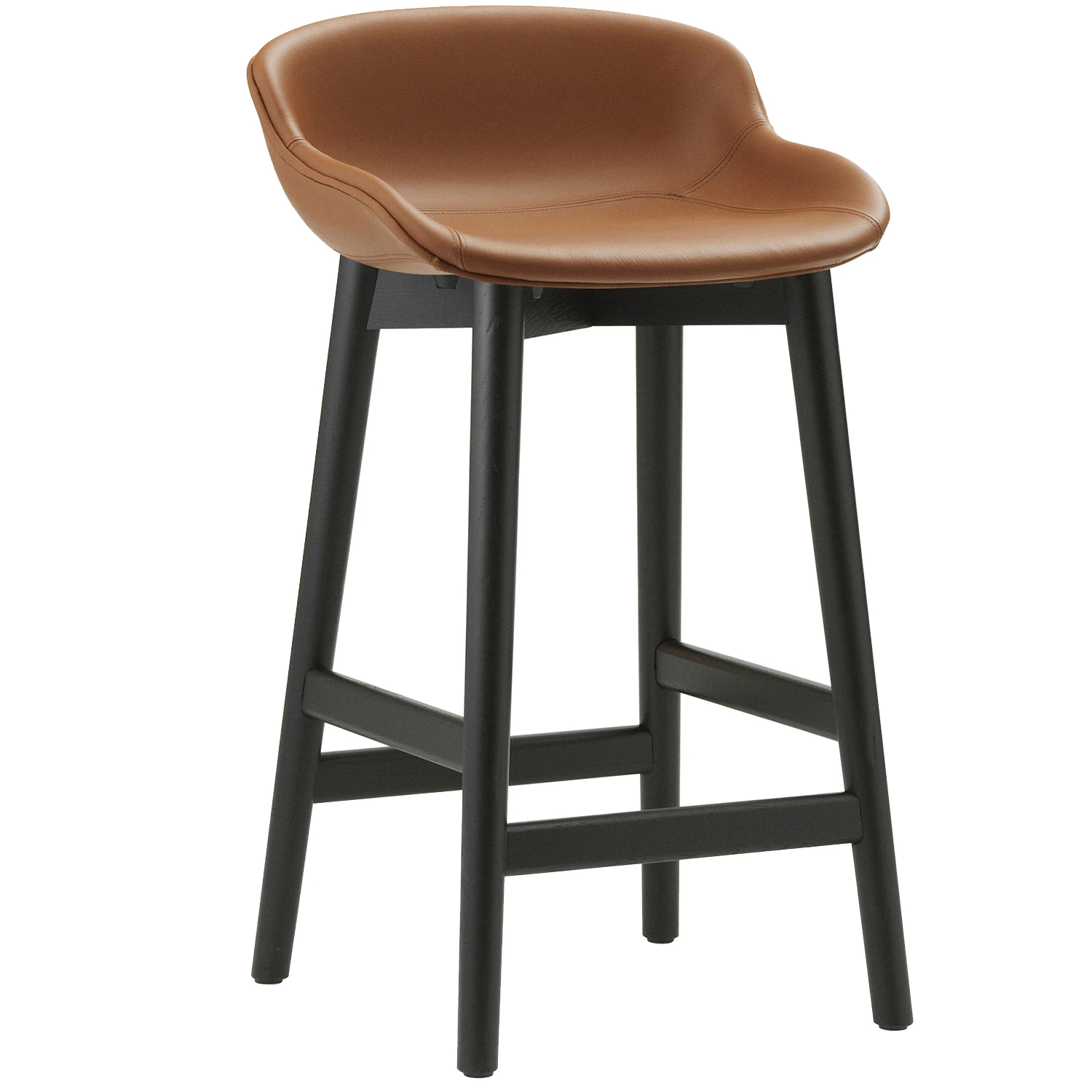 Normann Copenhagen Hyg Barstol 65 Cm / Svart Ek - Barstolar L&auml;der Brandy