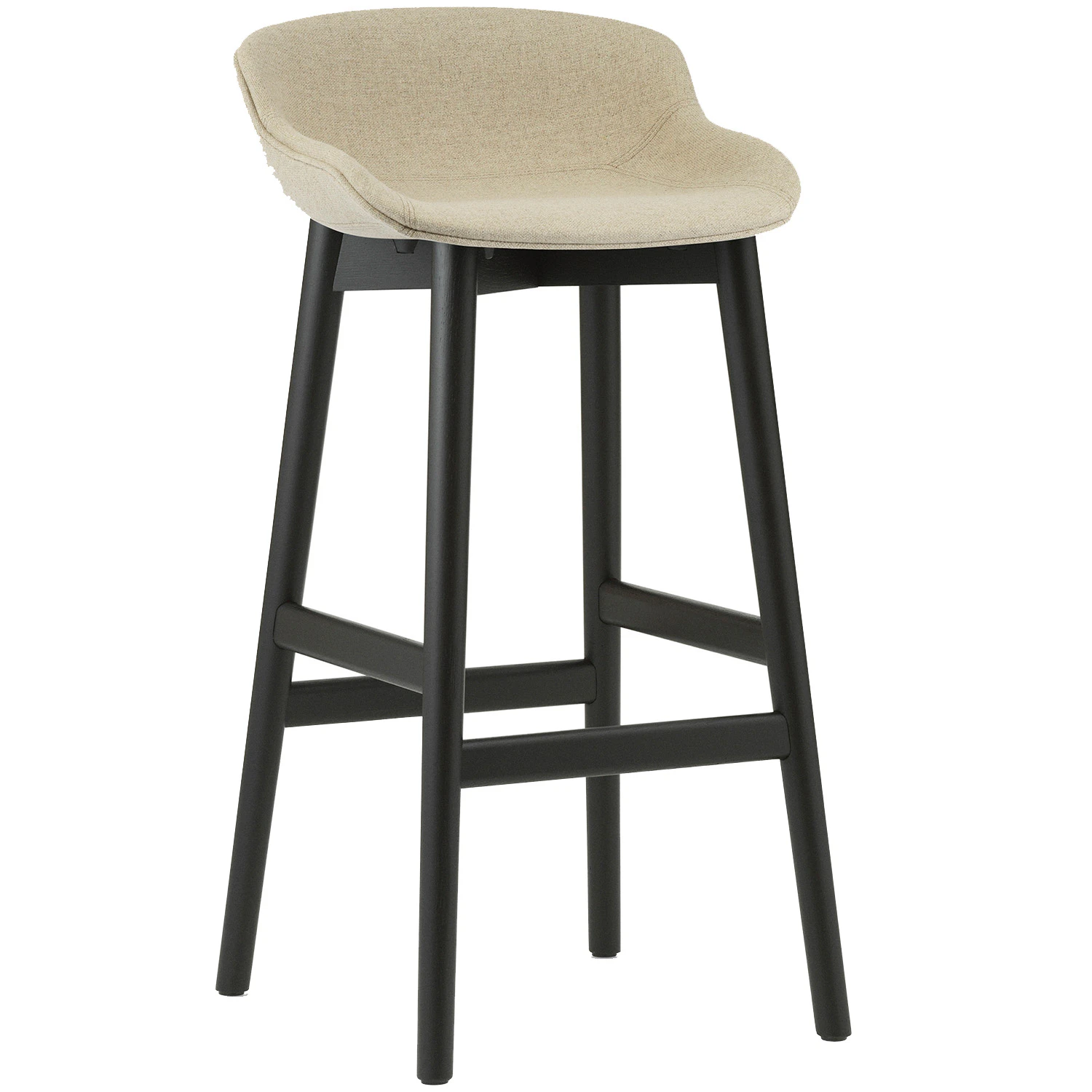 Normann Copenhagen Hyg Barstol 75 Cm / Svart Ek - Barstolar Ull Sand
