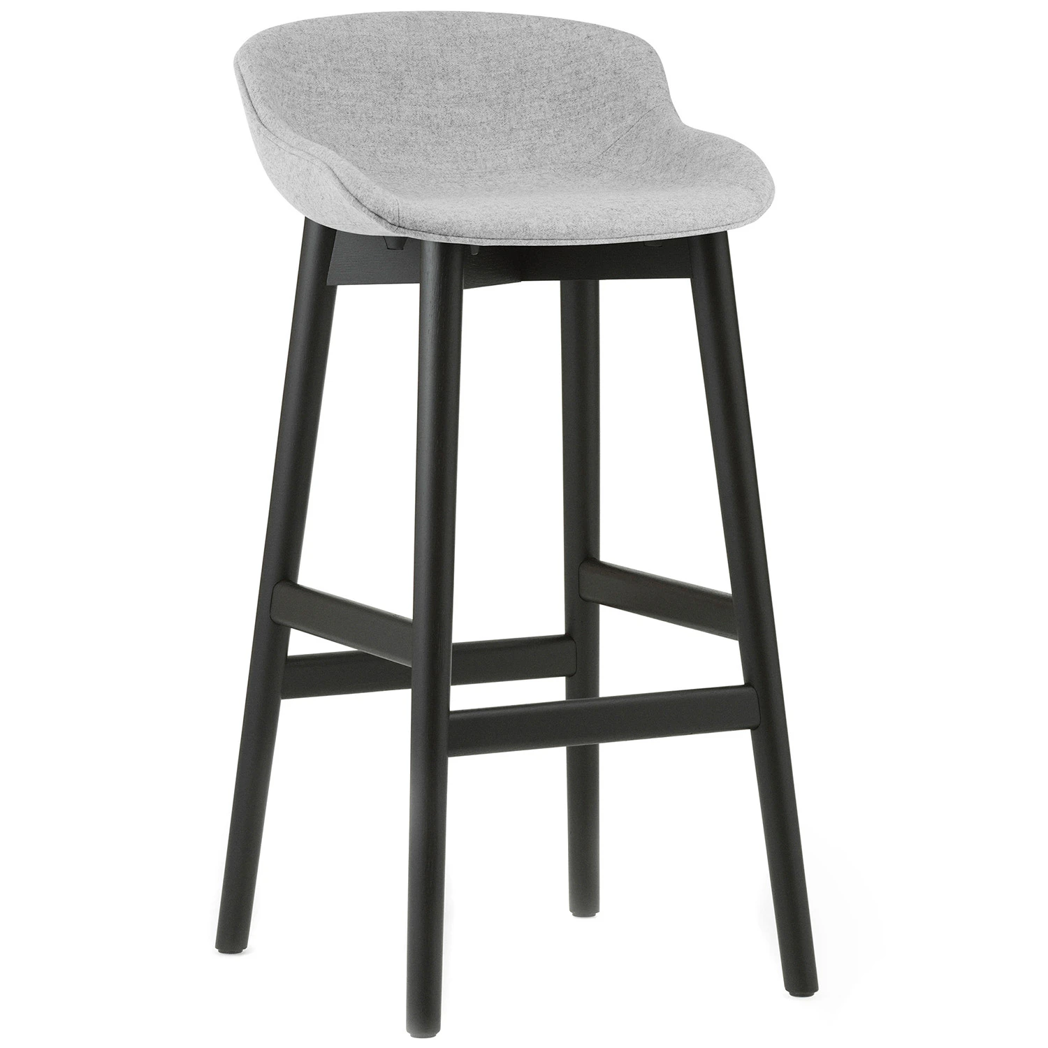 Normann Copenhagen Hyg Barstol 75 Cm / Svart Ek - Barstolar Ull Gr&aring;