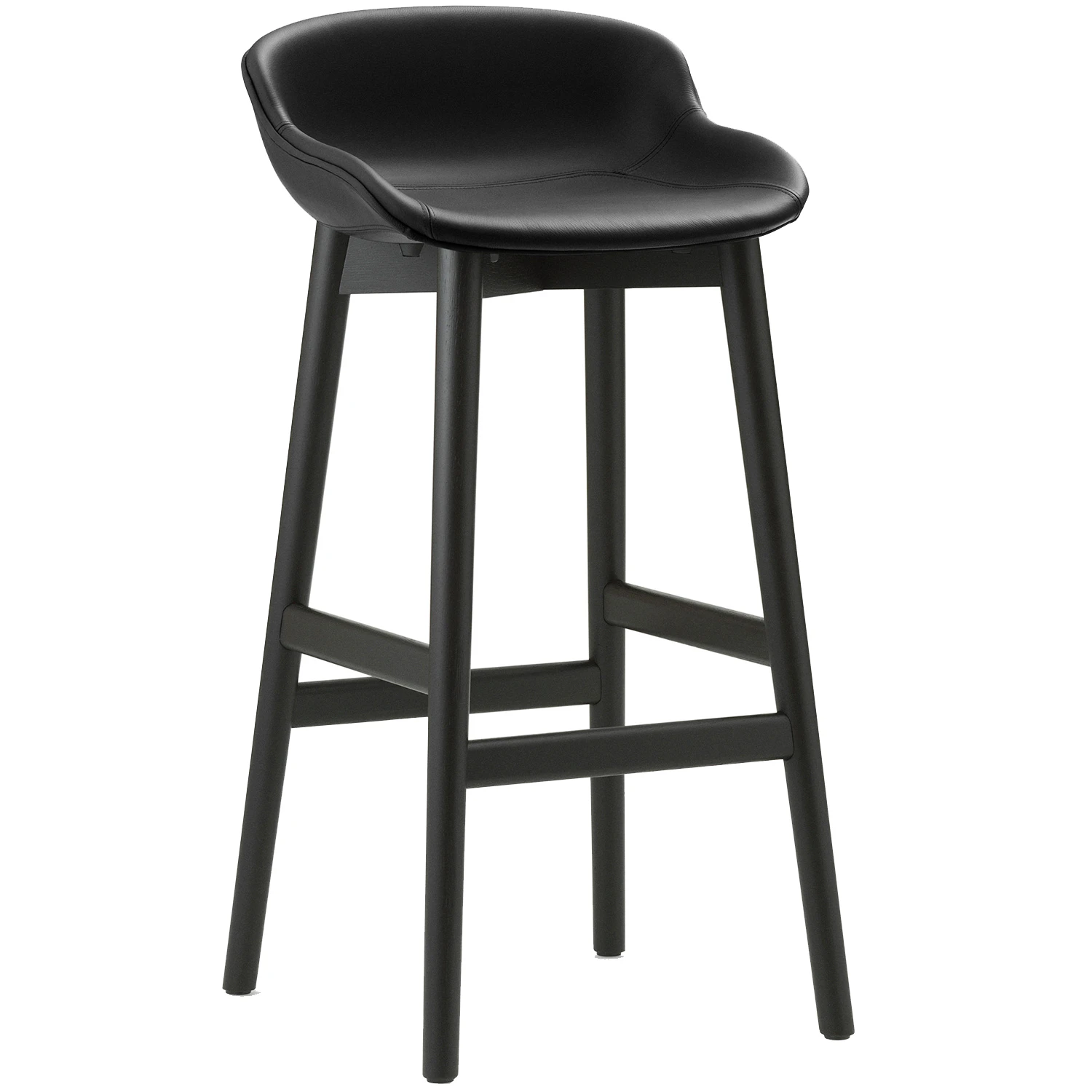 Normann Copenhagen Hyg Barstol 75 Cm / Ek - Barstolar L&auml;der Svart