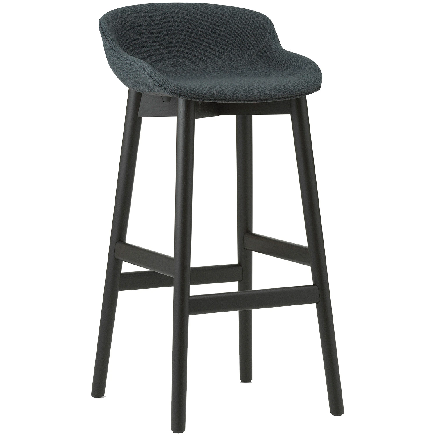 Normann Copenhagen Hyg Barstol 75 Cm / Svart Ek - Barstolar Ull M&ouml;rkgr&aring;