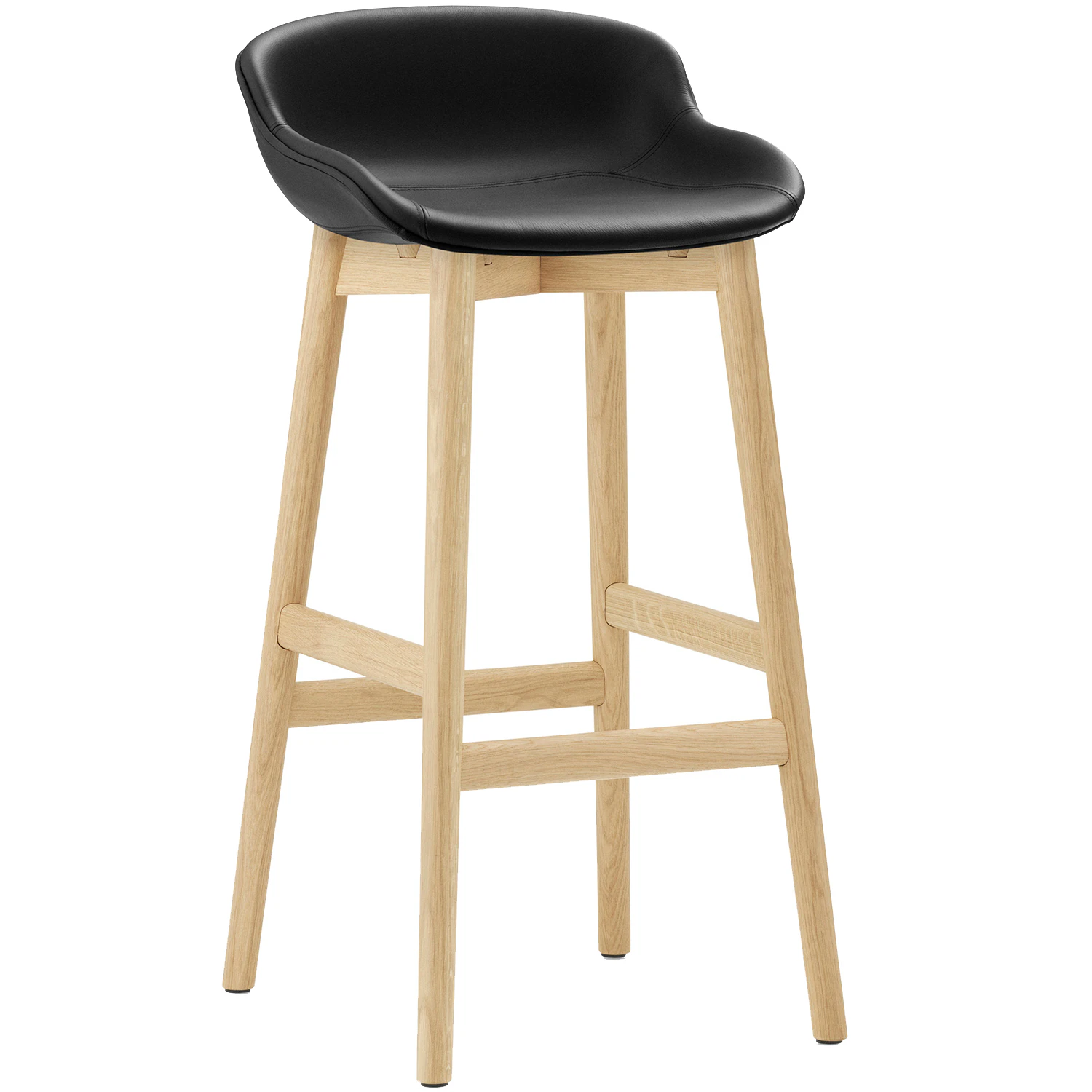 Normann Copenhagen Hyg Barstol 75 Cm / Ek - Barstolar L&auml;der Svart
