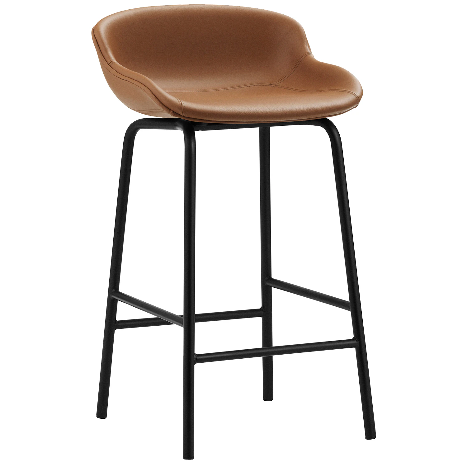 Normann Copenhagen Hyg Barstol 65 Cm / Svart - Barstolar L&auml;der Brandy