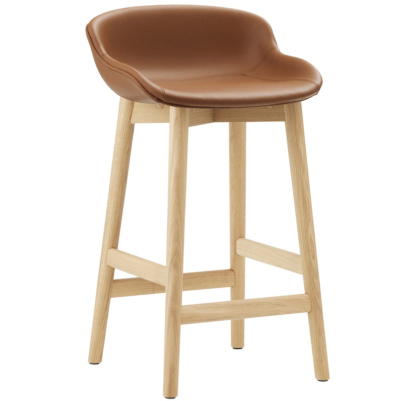 Hyg Barstol 65 cm, Brandy Läder / Ek