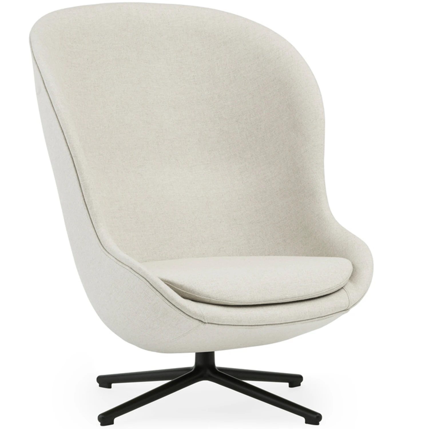 Normann Copenhagen Hyg F&aring;t&ouml;lj H&ouml;g Med Snurrbas / Svart Aluminium - Ull Off-White