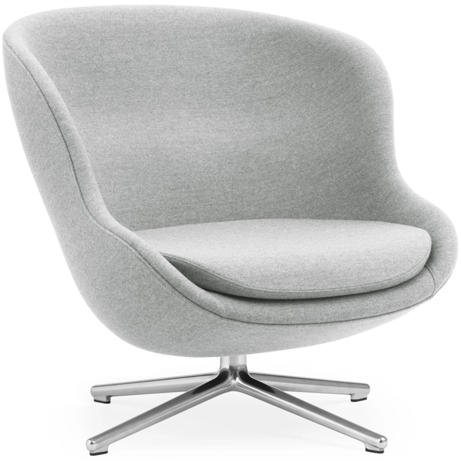 Normann Copenhagen Hyg F&aring;t&ouml;lj L&aring;g Med Snurrbas / Aluminium - Ull Gr&aring;