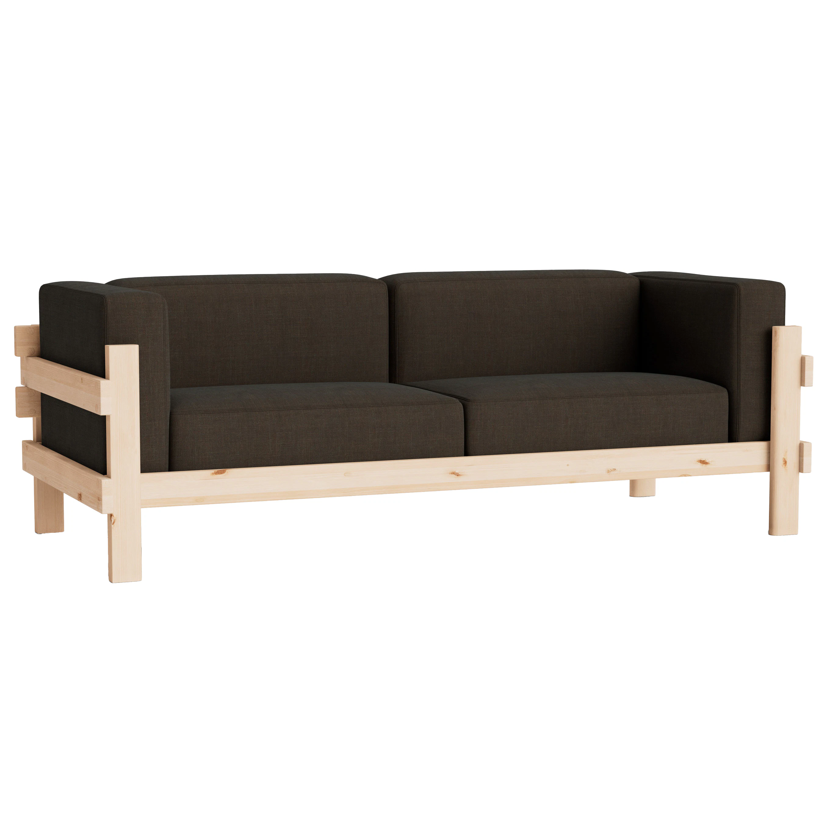 Normann Copenhagen Kube 3-sitssoffa / Remix 356 - 3-sitssoffor Textil Pine
