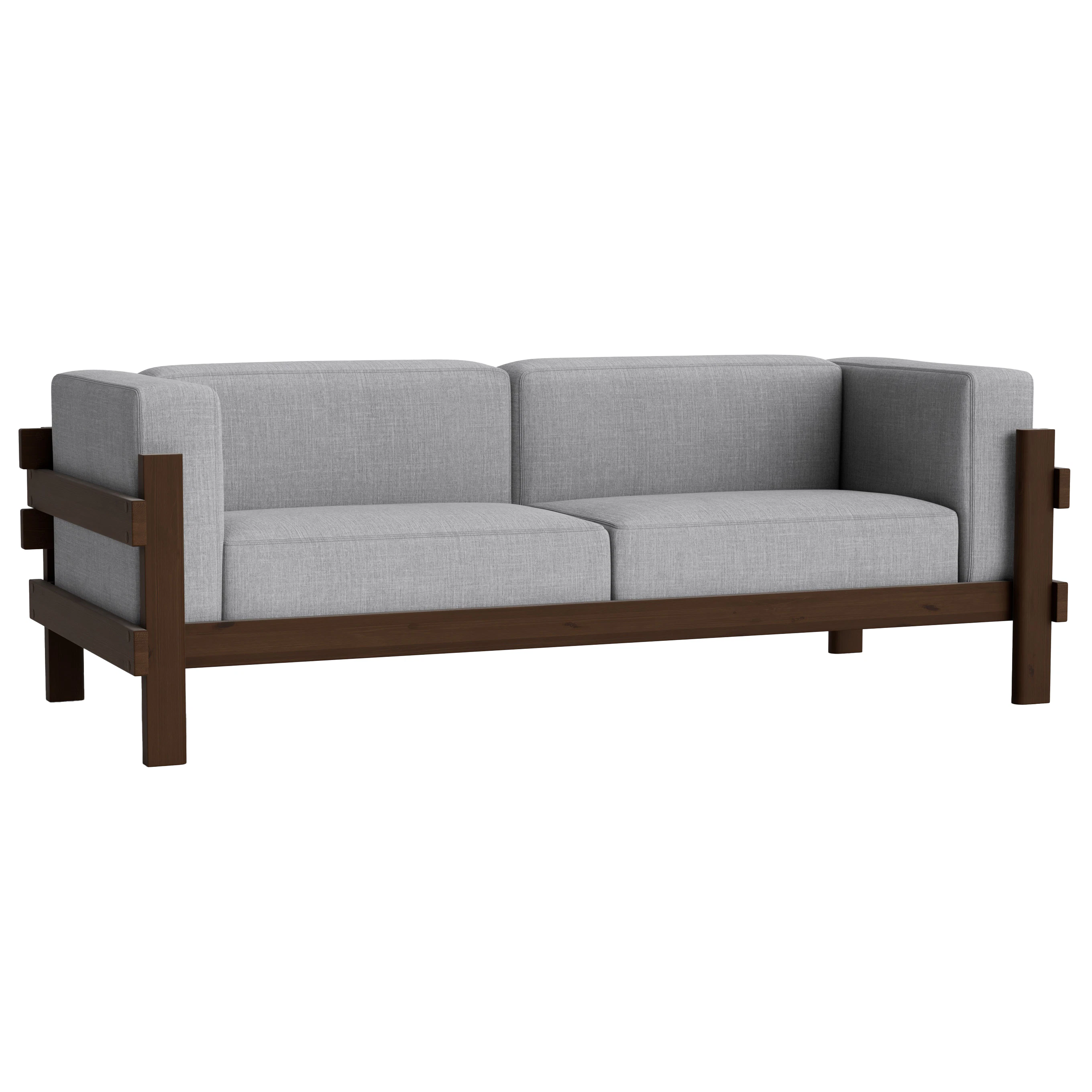 normann copenhagen kube mørk brun/remix 143 - 3-sitssoffor textil mörkbrun